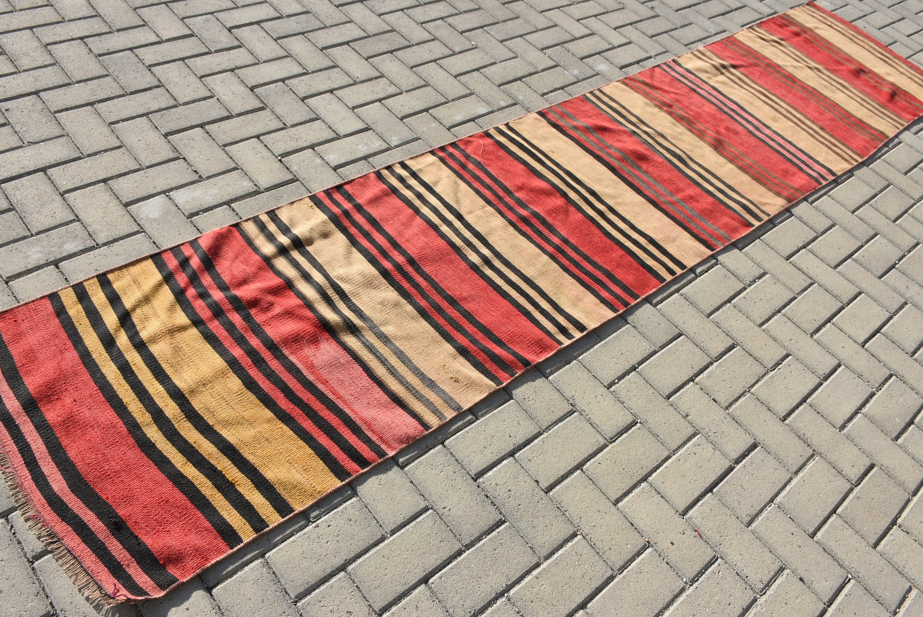 Kilim, Fas Halısı, Mutfak Halısı, Kırmızı Mutfak Halısı, Merdiven Halısı, Vintage Halılar, Koridor Halısı, Türk Halısı, 2.3x11.6 ft Runner Halısı, Etnik Halı