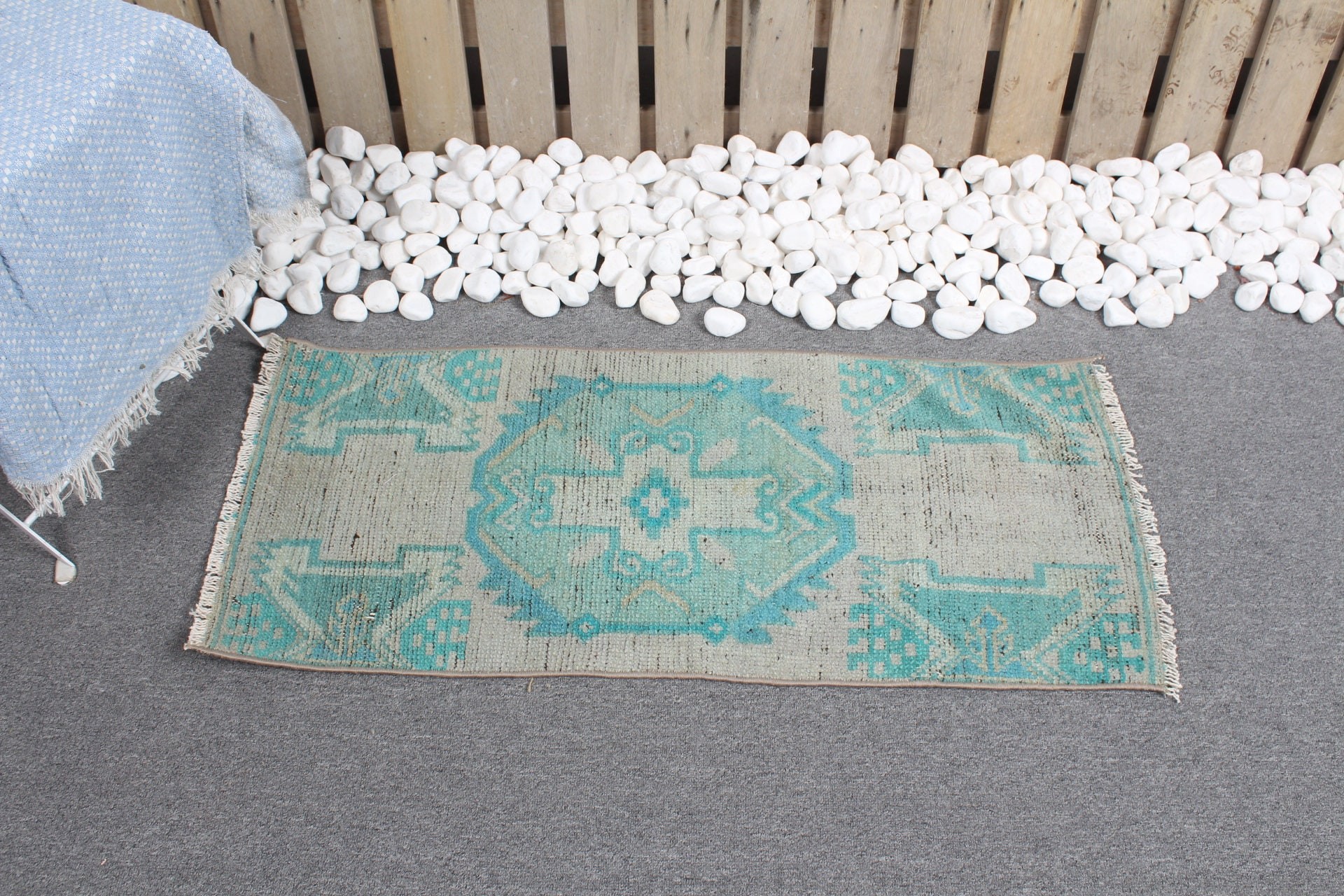 Bathroom Rug, Rugs for Door Mat, Cool Rug, Green Floor Rugs, Nursery Rug, Turkish Rug, Vintage Rug, Oushak Rug, 1.4x3.3 ft Small Rug