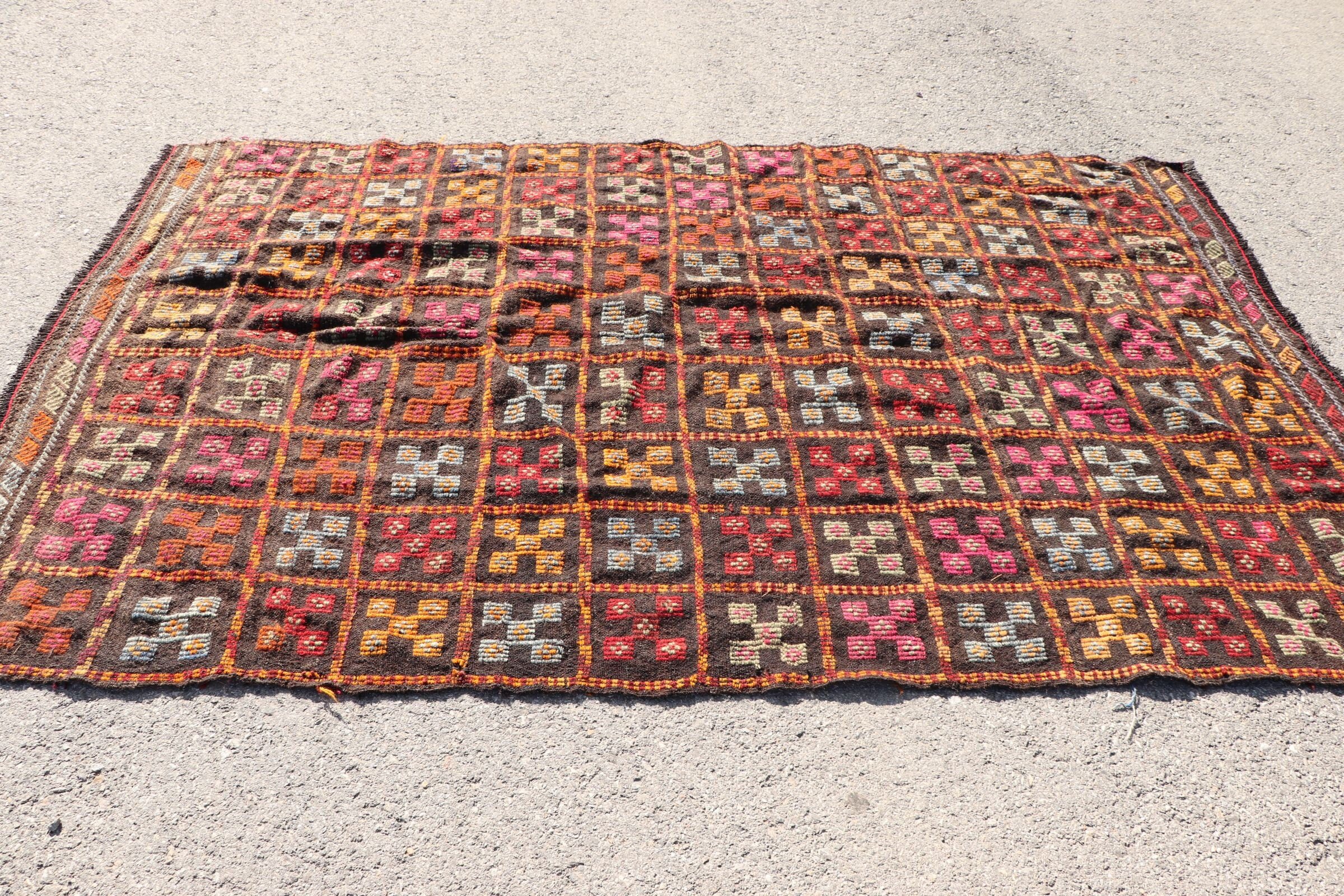 Red Antique Rugs, Kilim, Living Room Rug, Bedroom Rug, Art Rug, 5.4x8.5 ft Large Rugs, Turkish Rug, Moroccan Rugs, Vintage Rugs, Floor Rug