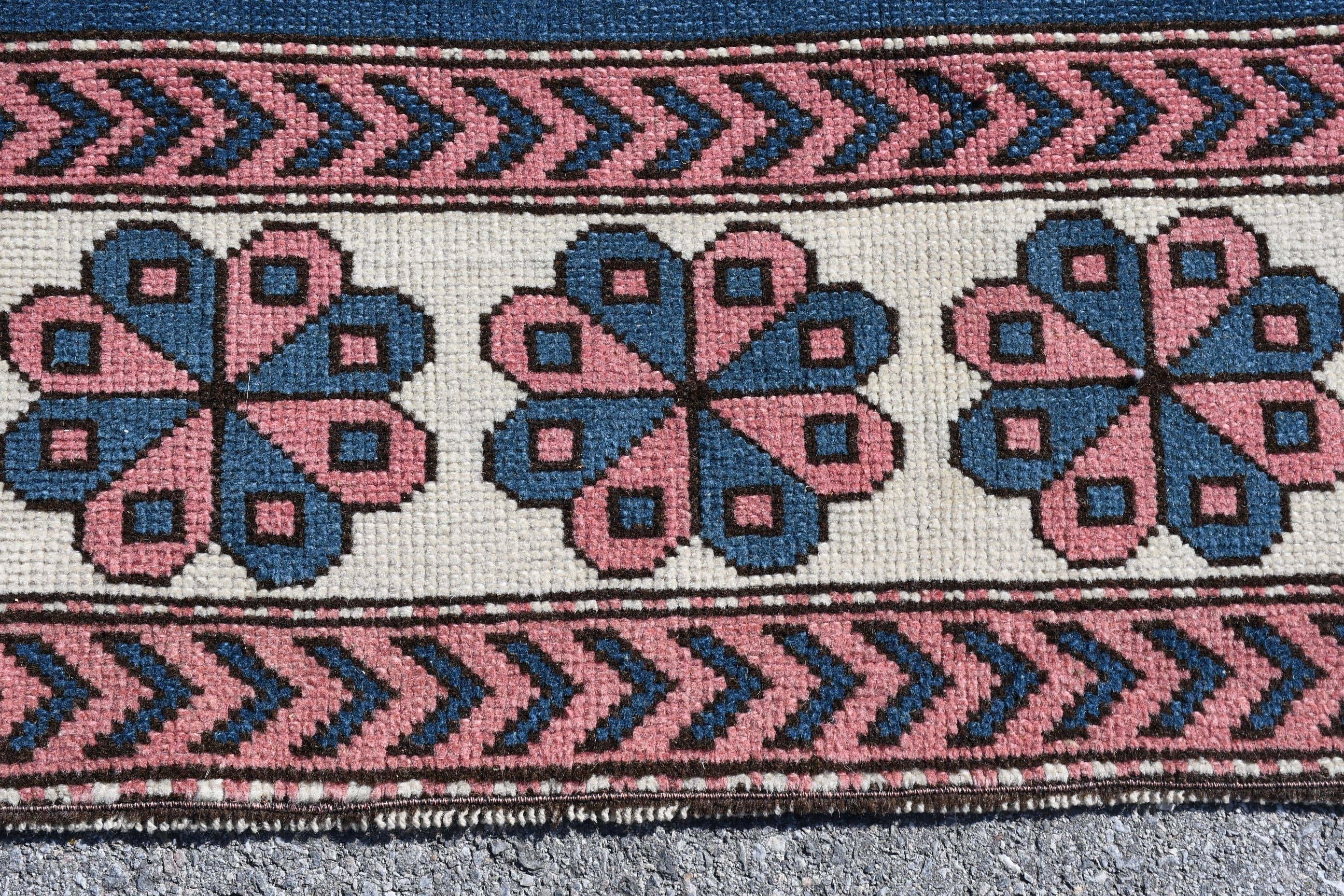 Moroccan Rug, Outdoor Rug, Living Room Rugs, Vintage Rug, Turkish Rug, Dining Room Rug, 7x6.6 ft Large Rugs, Antique Rugs, Blue Oushak Rug