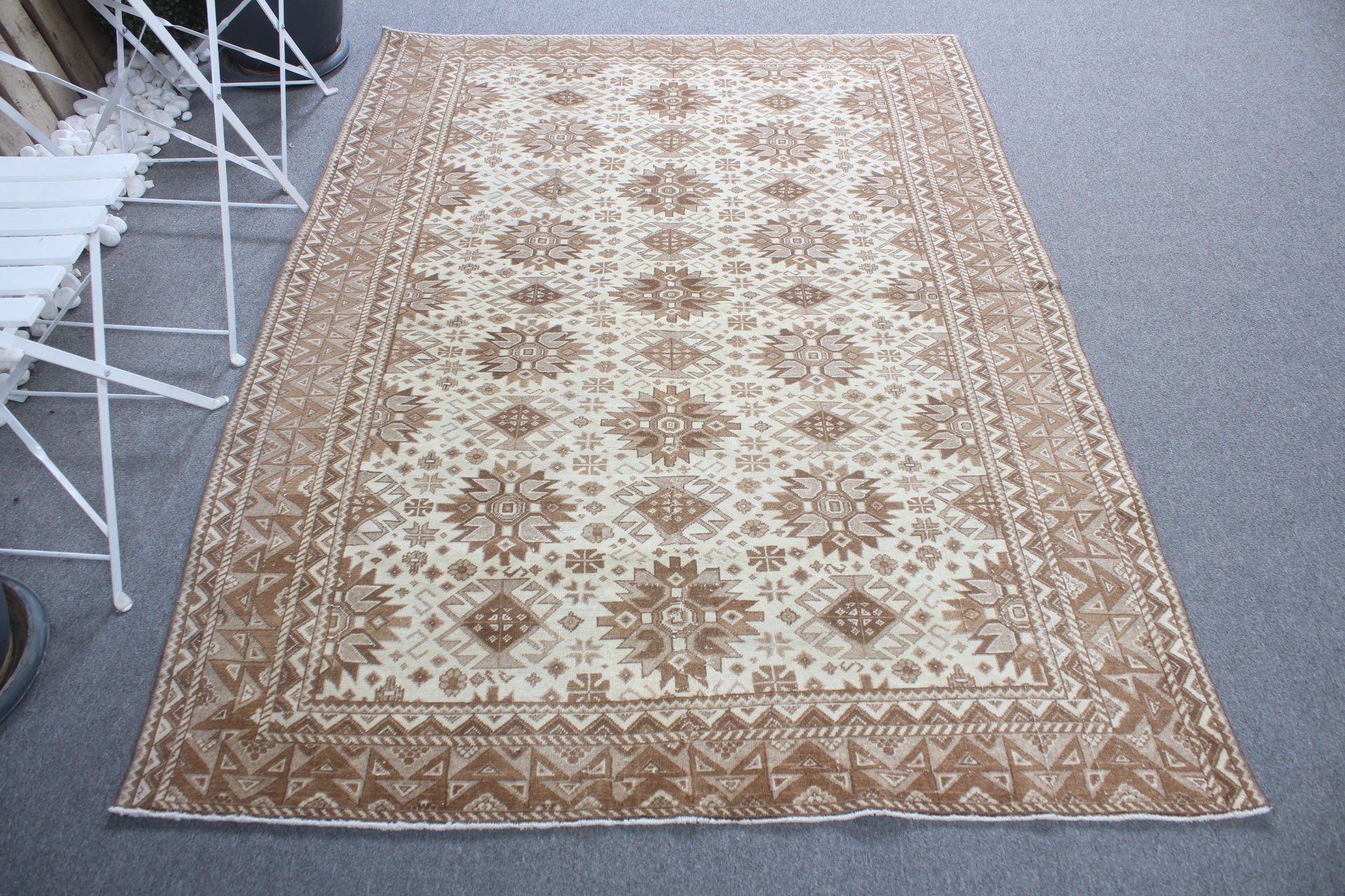 Nursery Rug, Rugs for Floor, Antique Rug, Bedroom Rug, 4.7x6.7 ft Area Rug, Turkish Rug, Kitchen Rug, Art Rug, Beige Cool Rug, Vintage Rugs