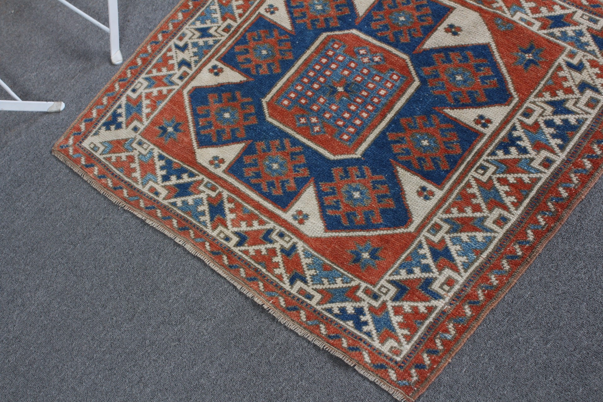 Orange Floor Rug, Vintage Rug, Nursery Rug, 2.5x2.9 ft Small Rugs, Bright Rug, Oushak Rug, Bathroom Rugs, Turkish Rug, Home Decor Rugs