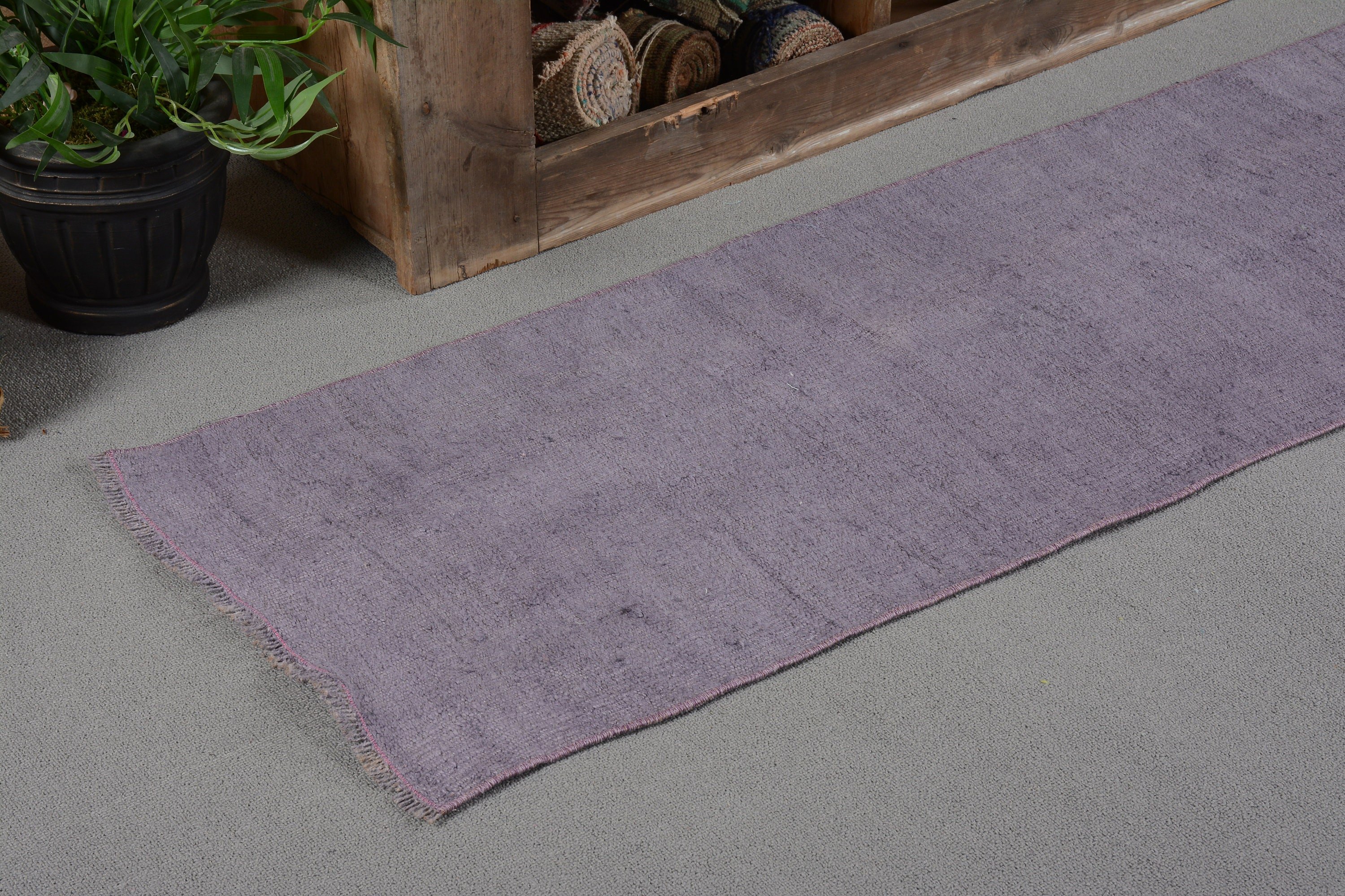 Turkish Rug, Corridor Rugs, Hallway Rug, 1.8x8.2 ft Runner Rug, Vintage Rugs, Wool Rug, Moroccan Rug, Purple Kitchen Rug, Eclectic Rugs