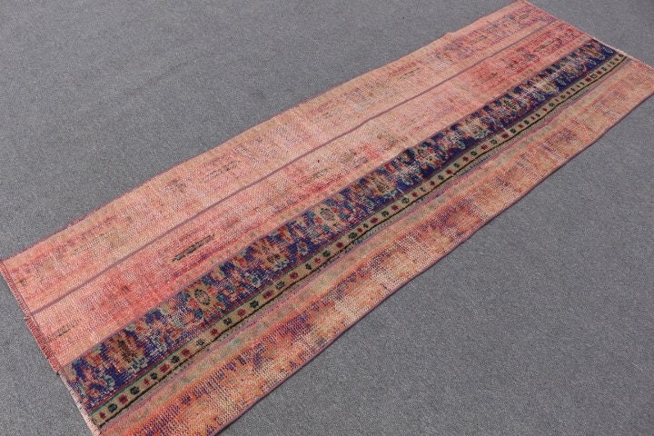 Rugs for Corridor, Art Rug, Turkish Rug, Hallway Rug, Red  2.5x8 ft Runner Rug, Vintage Rug, Oushak Rugs