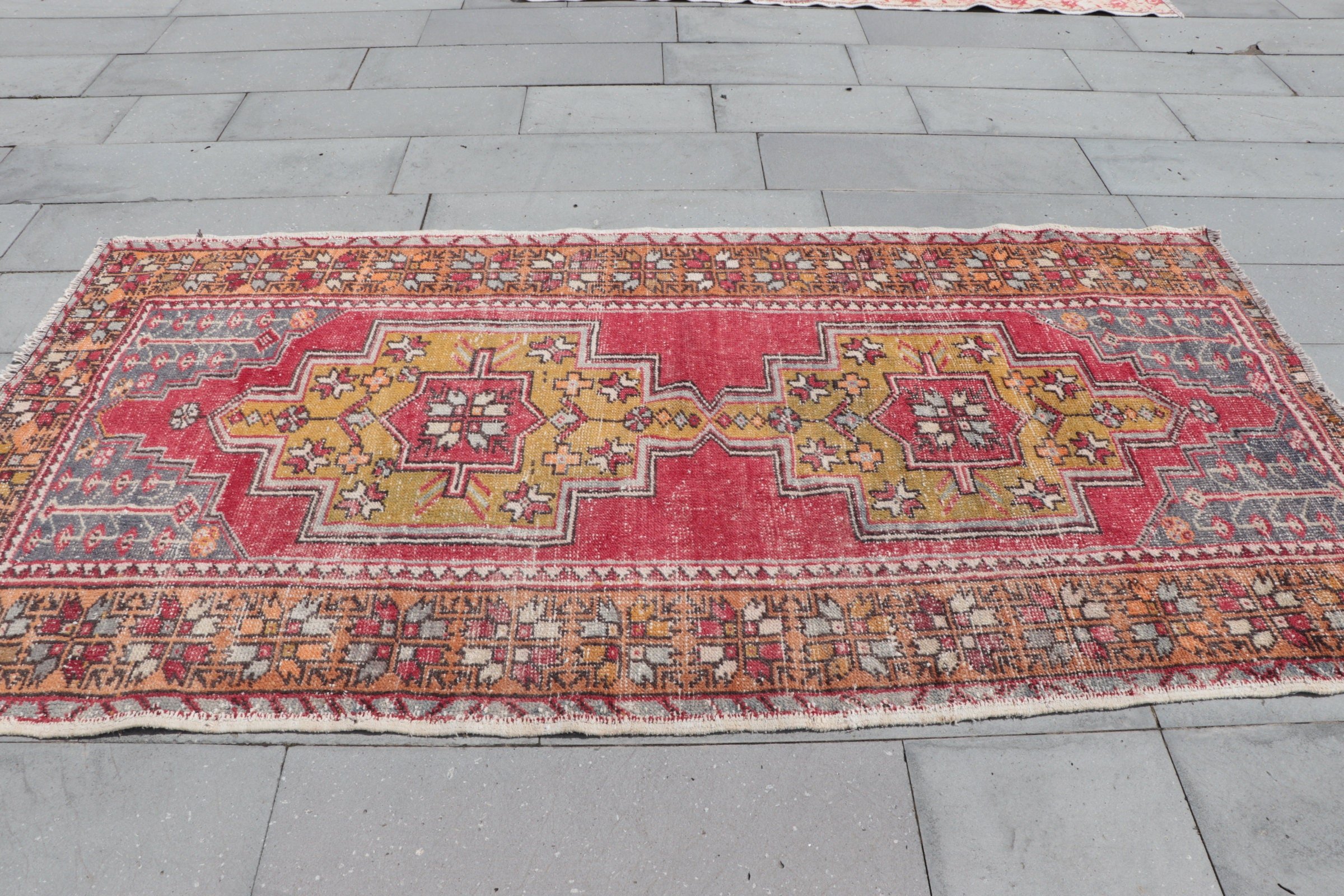 Ethnic Rug, 4.3x8.3 ft Area Rugs, Antique Rug, Rugs for Living Room, Nursery Rug, Red Home Decor Rug, Turkish Rug, Cool Rug, Vintage Rug