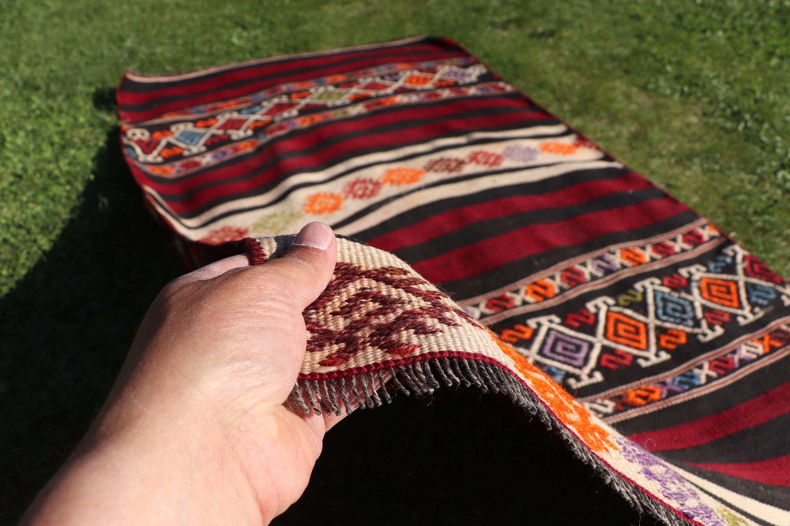 Boho Accent Halı, 2.9x5.4 ft Accent Halılar, Kırmızı Antika Halılar, Kilim, Vintage Halılar, Modern Halılar, Vintage Accent Halı, Türk Halıları, Havalı Halılar