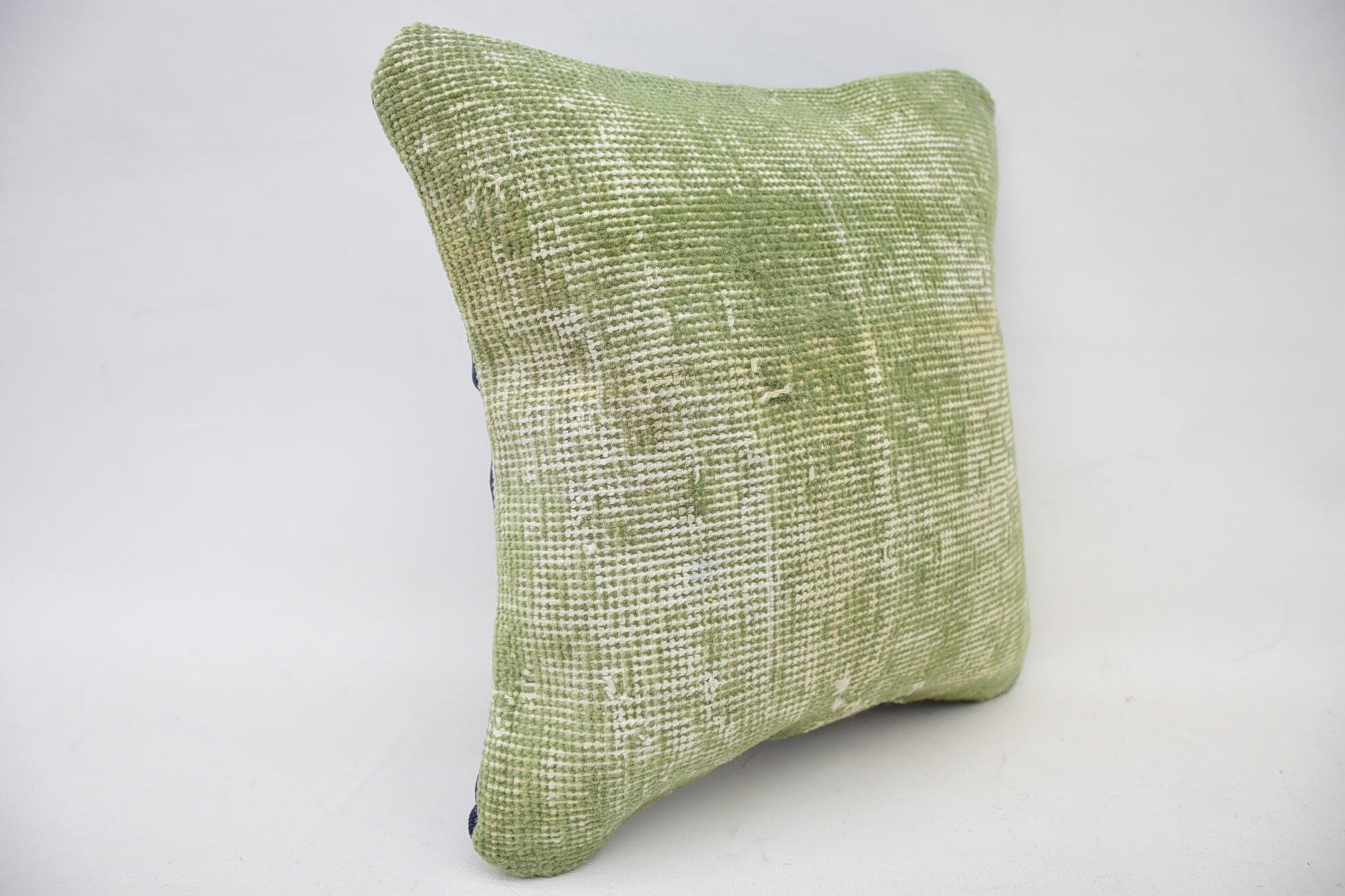 14"x14" Green Cushion, Kilim Pillow Cover, Cotton Pillow Sham, Ethnical Kilim Rug Pillow, Antique Pillows