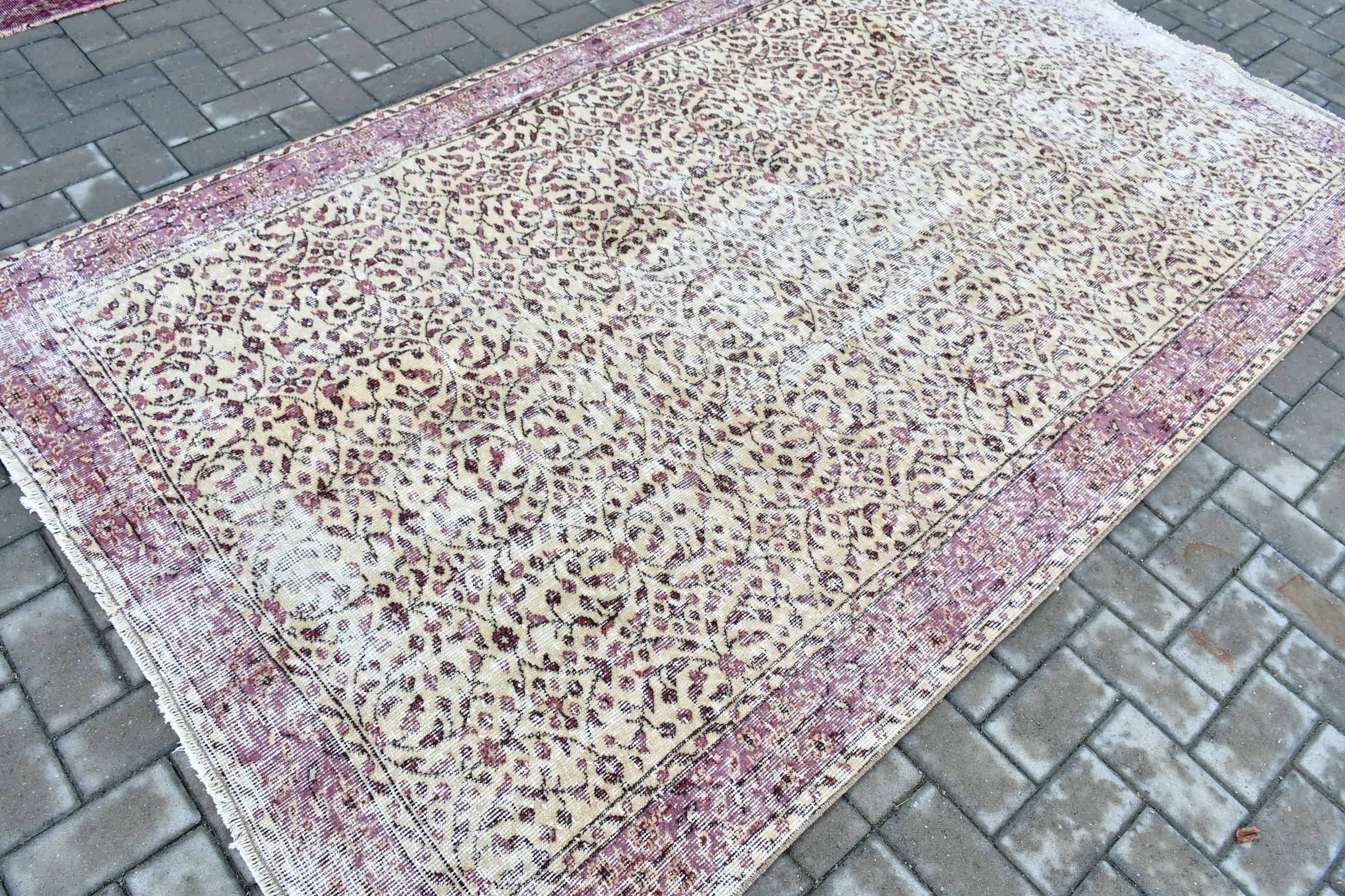 Turkish Rug, 5.1x8.7 ft Large Rugs, Home Decor Rug, Bedroom Rugs, Living Room Rug, Office Rug, Vintage Rug, Beige Anatolian Rug, Salon Rugs