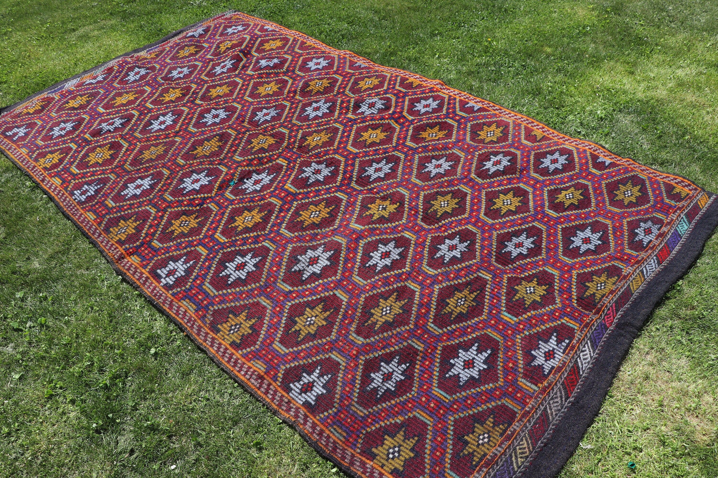 4.9x8.9 ft Büyük Halılar, Oturma Odası Halısı, Nötr Halı, Türk Halıları, Vintage Halılar, Geometrik Halılar, Kahverengi Mutfak Halıları, Sanatsal Halılar, Kilim