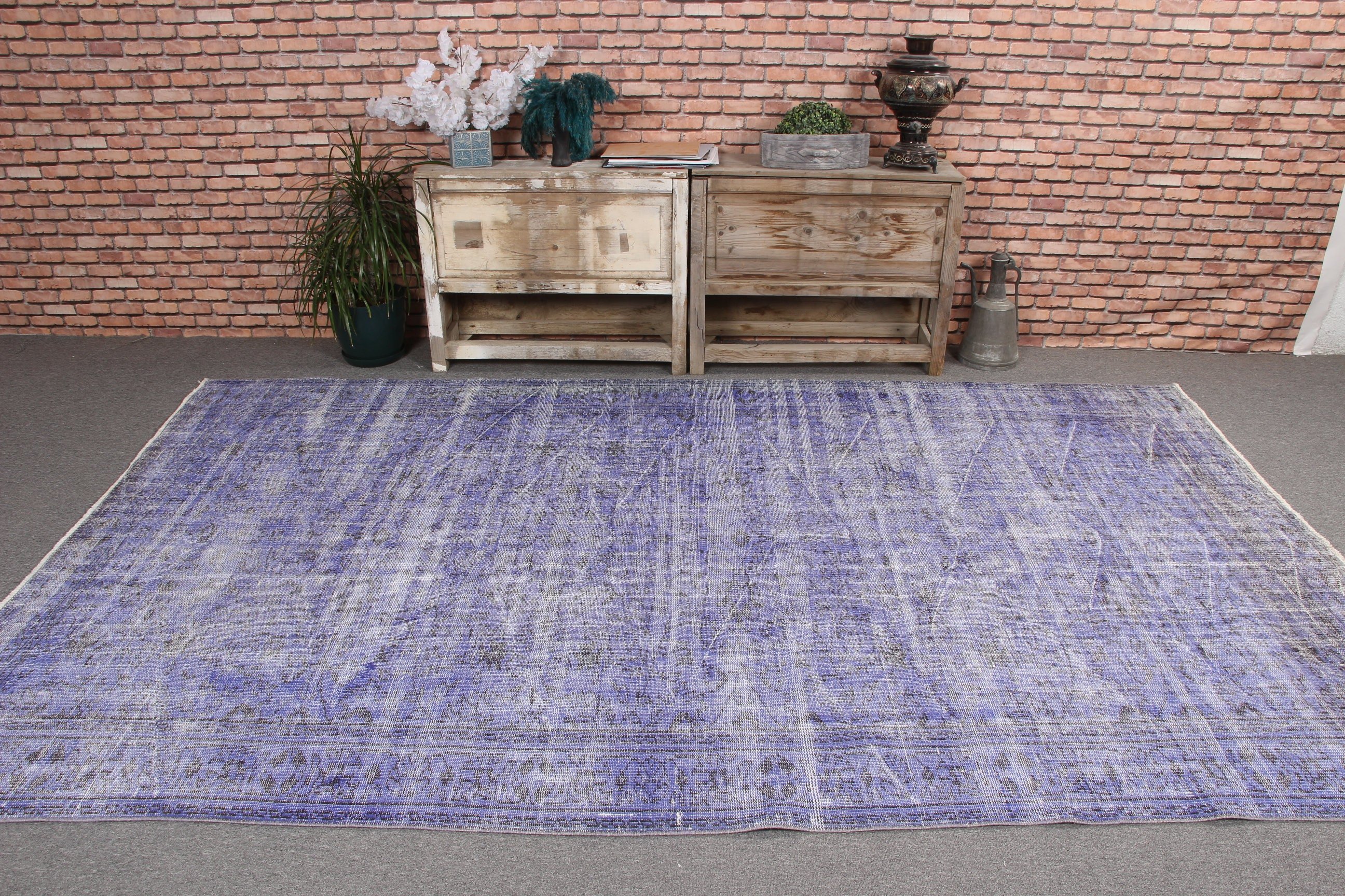 Blue Bedroom Rug, Rugs for Bedroom, Salon Rug, Antique Rugs, 6x9.8 ft Large Rugs, Luxury Rug, Turkish Rug, Large Boho Rug, Vintage Rug