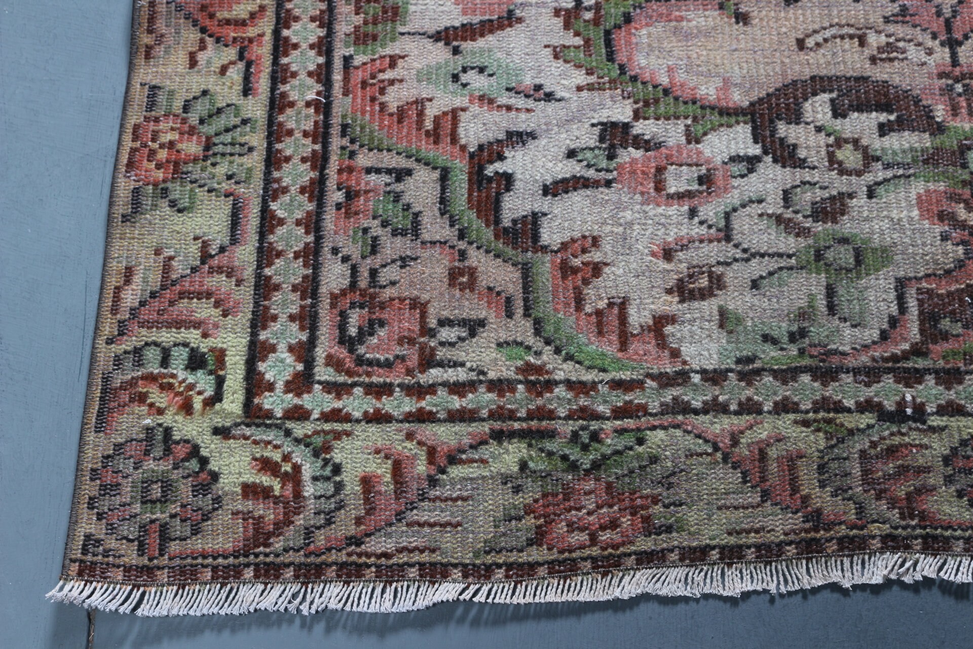 Oriental Rug, Dining Room Rugs, Anatolian Rug, Green  4.8x8.9 ft Large Rugs, Living Room Rug, Vintage Rug, Turkish Rug