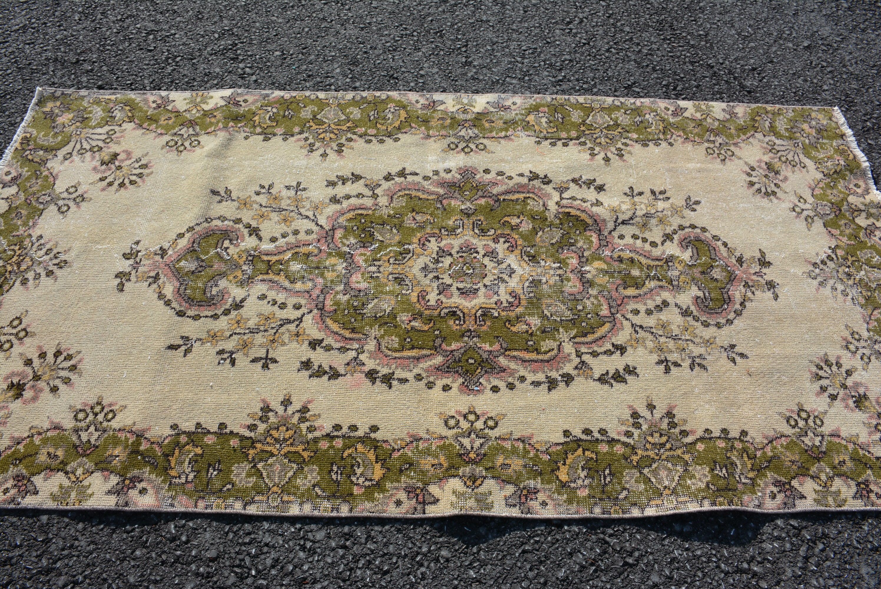 Kitchen Rugs, Custom Rugs, Wool Rug, Cute Rug, 3.6x6.9 ft Area Rugs, Floor Rug, Vintage Rug, Organic Rugs, Turkish Rug, Rugs for Bedroom