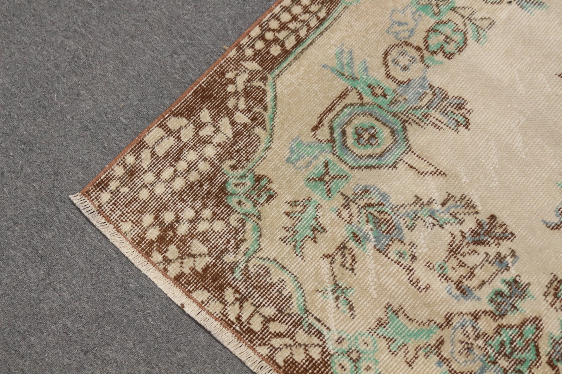 3.9x6.4 ft Area Rugs, Beige Anatolian Rug, Turkey Rug, Dining Room Rug, Turkish Rugs, Nursery Rug, Vintage Rug, Floor Rugs