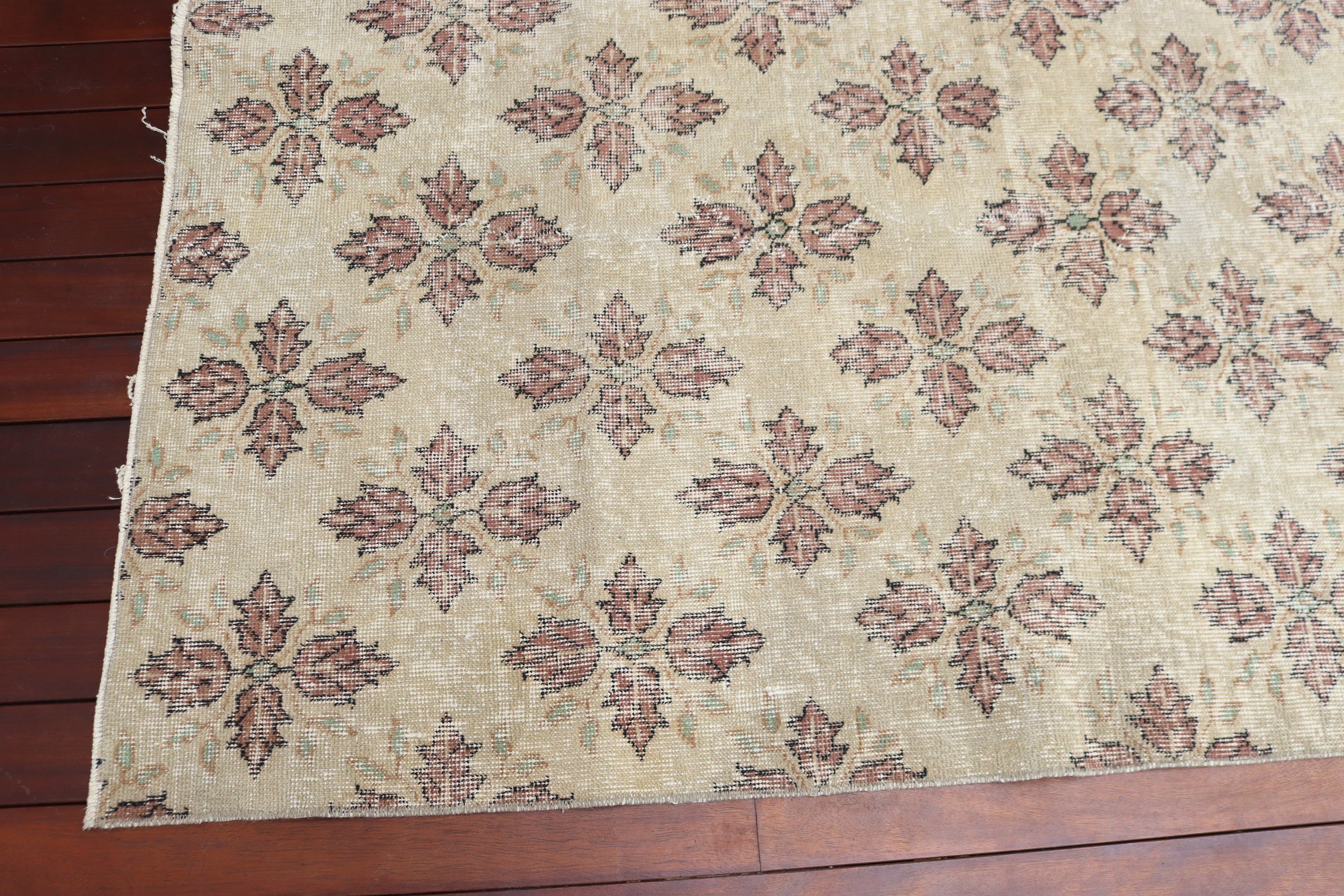 Vintage Halı, Merdiven Halıları, Oushak Halıları, 3,8x13,1 ft Runner Halıları, Bej Fas Halıları, Türk Halısı, Vintage Runner Halısı, Bildiri Halısı