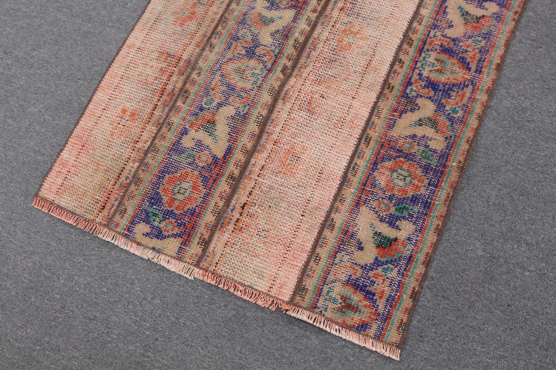 Vintage Halı, 2,9x3,4 ft Küçük Halı, Kırmızı Yün Halı, Banyo Halısı, Türk Halısı, Eski Halı, Araba Paspas Halısı, Oryantal Halılar, Çocuk Odası Halıları