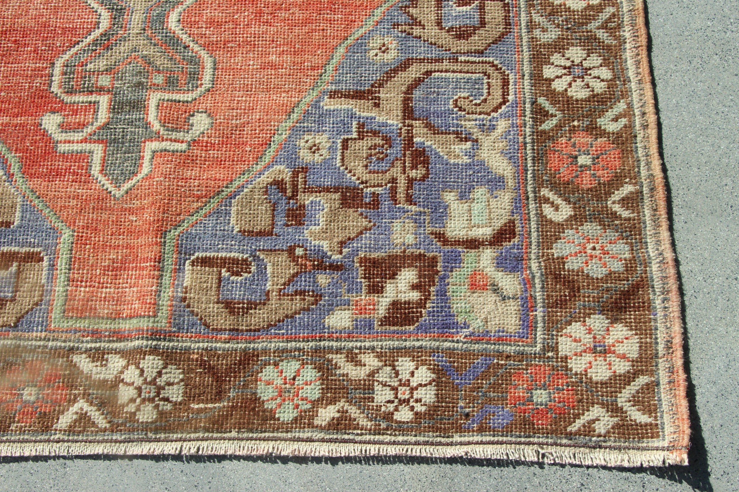 Kilim, Mutfak Halıları, Nötr Halı, Yemek Odası Halıları, 4,4x7,2 ft Alan Halıları, Türk Halısı, Lüks Halı, Kırmızı Oryantal Halılar, Vintage Halı