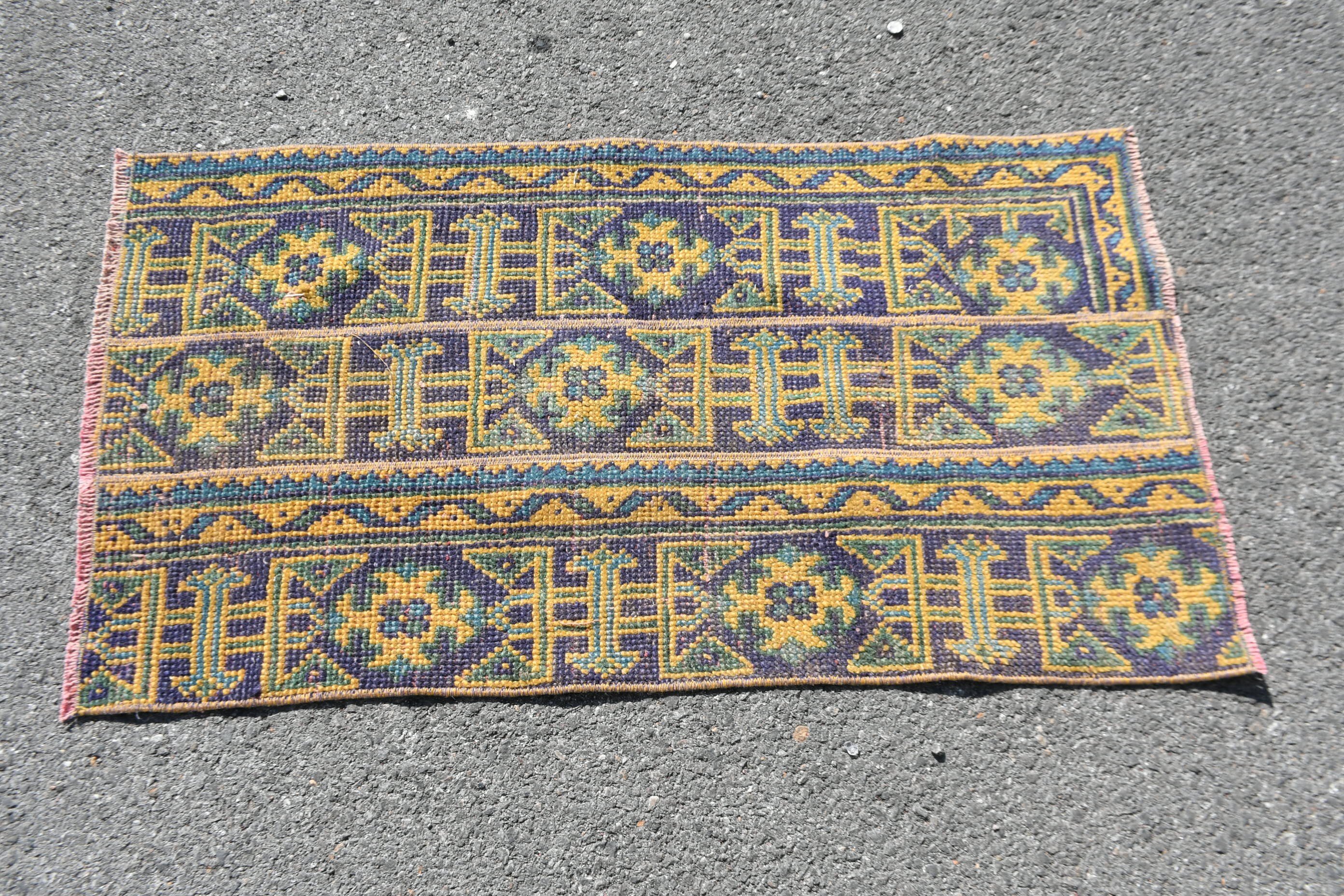 Mutfak Halısı, Yatak Odası Halıları, Çocuk Halıları, 1.9x3.5 ft Küçük Halı, Yün Halı, Vintage Halılar, Türk Halıları, Mutfak Halıları, Mavi Fas Halıları