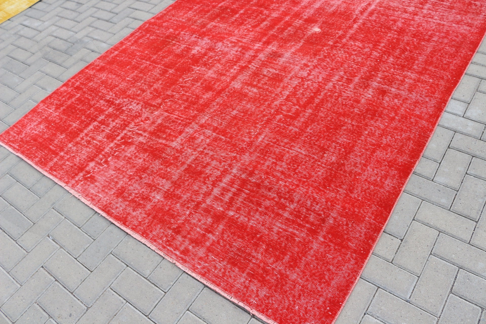 Red  6.4x8.5 ft Large Rug, Dining Room Rug, Rugs for Salon, Bedroom Rugs, Oushak Rug, Salon Rugs, Vintage Rug, Turkish Rug