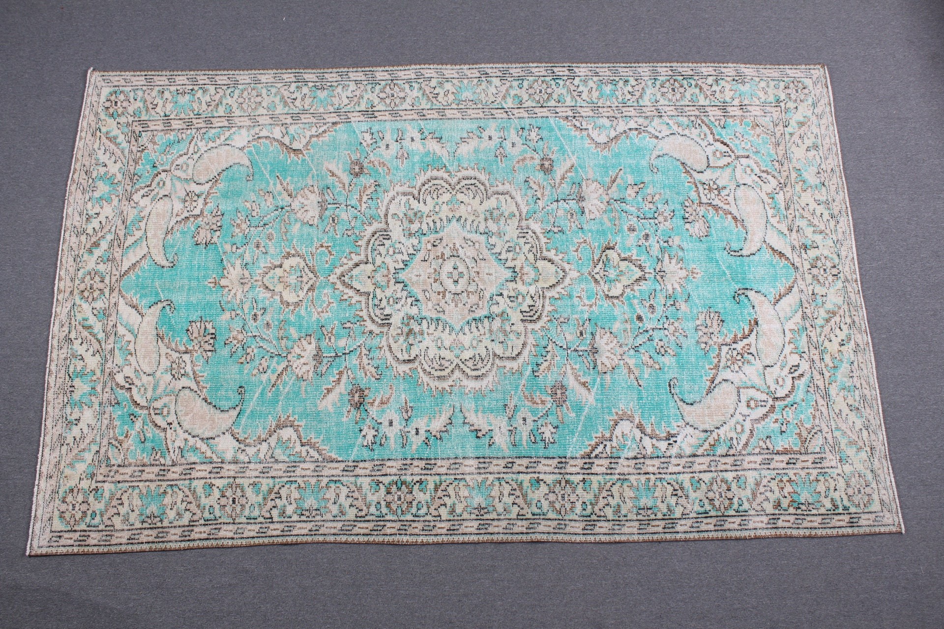 6.2x9.8 ft Büyük Halılar, Yeşil Mutfak Halısı, Salon Halısı, Kabile Halısı, Mutfak Halıları, Yemek Odası Halıları, Yatak Odası Halısı, Vintage Halı, Türk Halısı