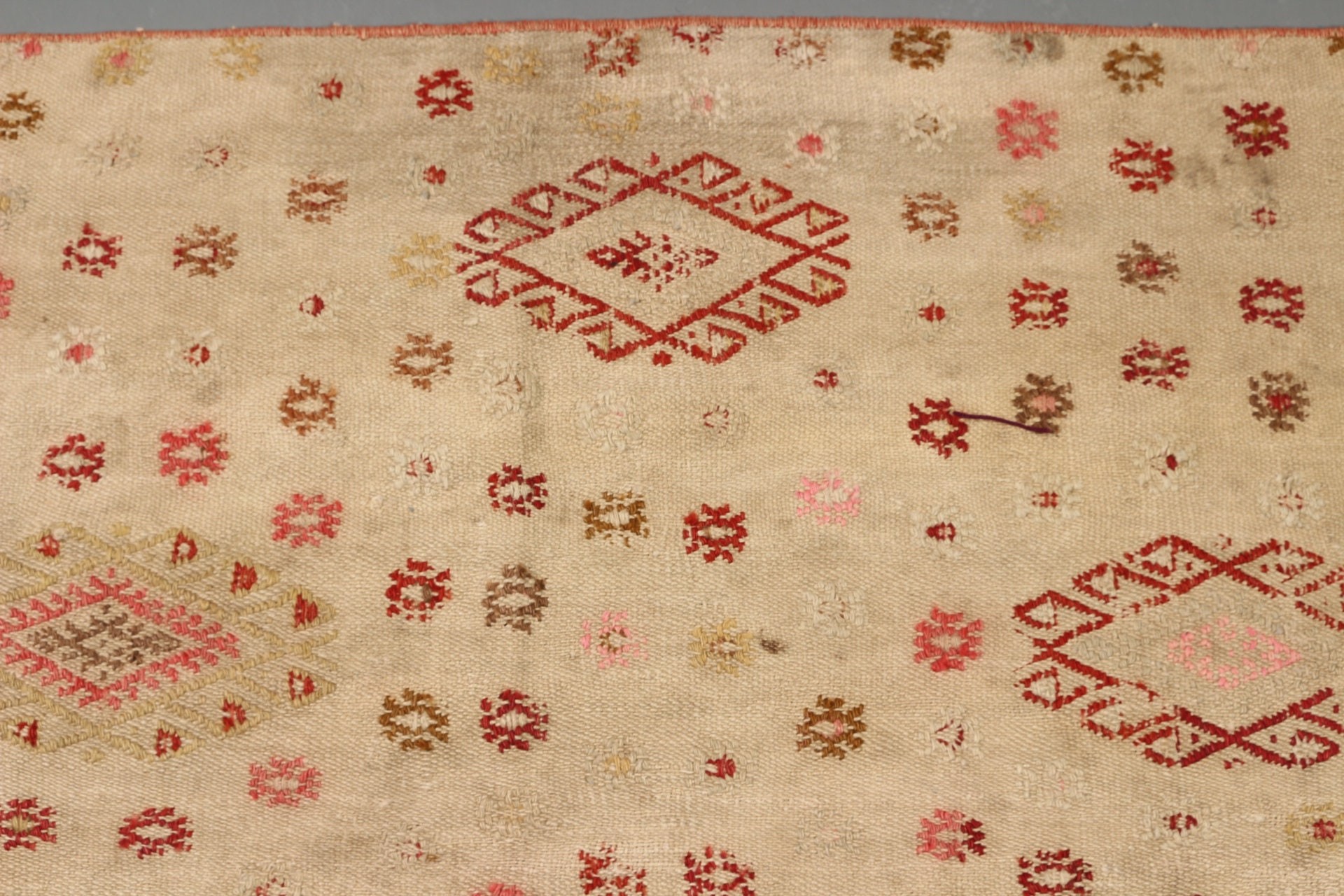 Merdiven Halıları, Sessiz Halı, Türk Halısı, Ev Dekorasyonu Halısı, Koridor Halısı, Vintage Halılar, Kilim, 1.9x8.5 ft Runner Halıları, Bej Oushak Halısı, Oushak Halısı