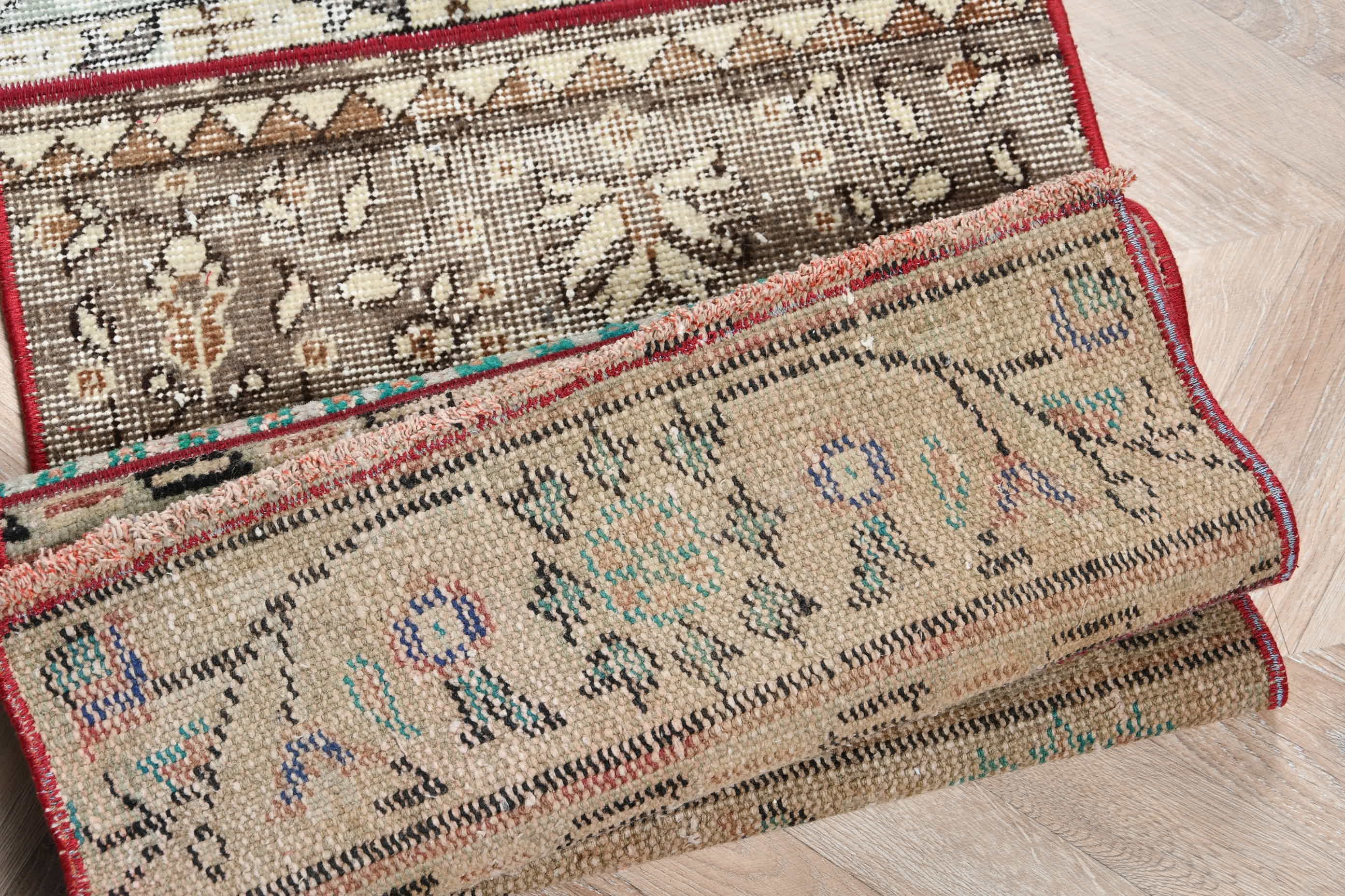 Turkish Rug, Oriental Rugs, Hallway Rug, Stair Rug, Vintage Rug, Moroccan Rug, Rugs for Hallway, Brown  1.6x5.7 ft Runner Rug