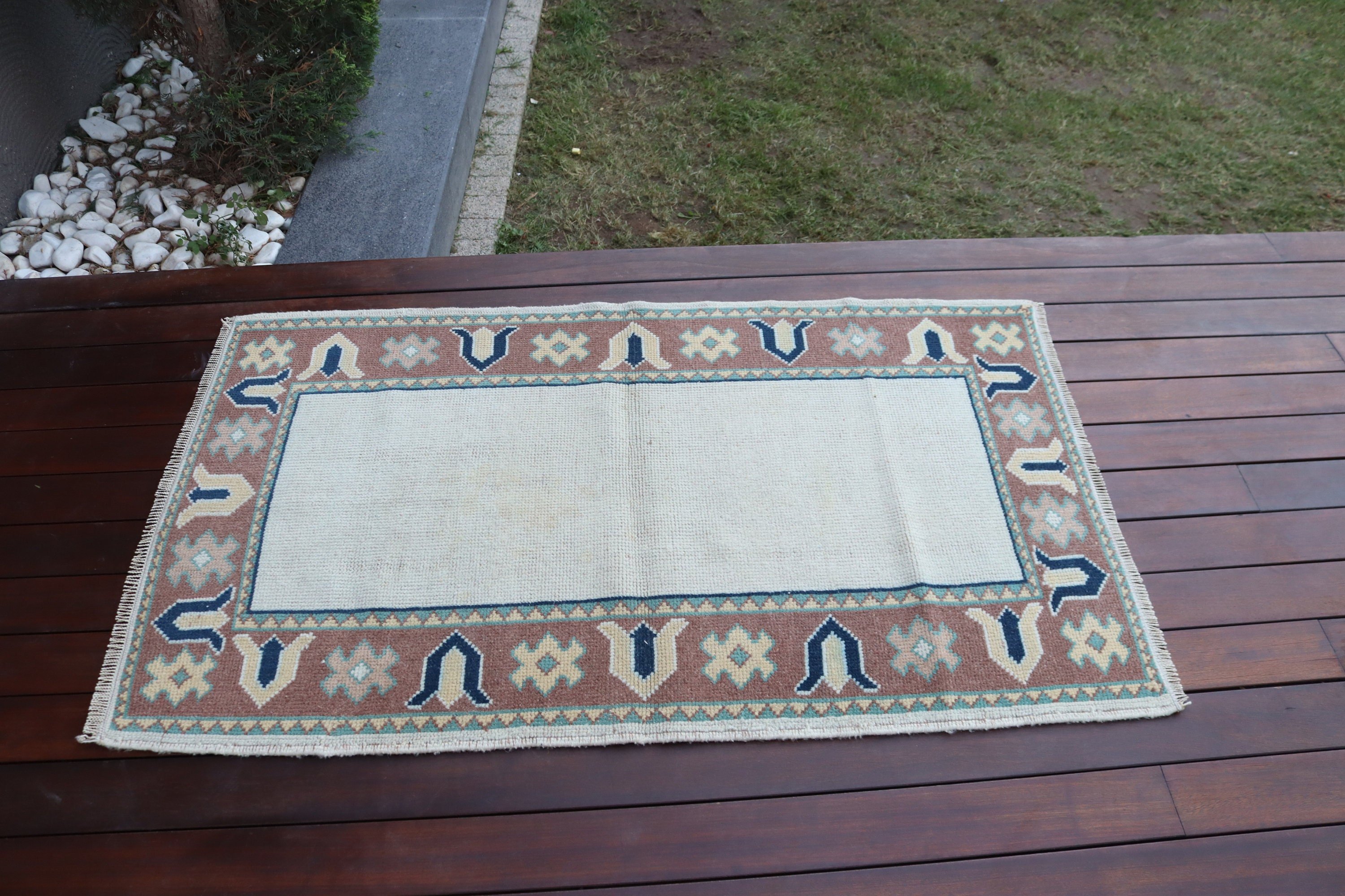 Fas Halıları, Türk Halıları, Bej Geometrik Halılar, Yer Halıları, Vintage Halılar, Havalı Halı, Küçük Alan Halıları, Mutfak Halıları, 2,6x4,4 ft Küçük Halılar