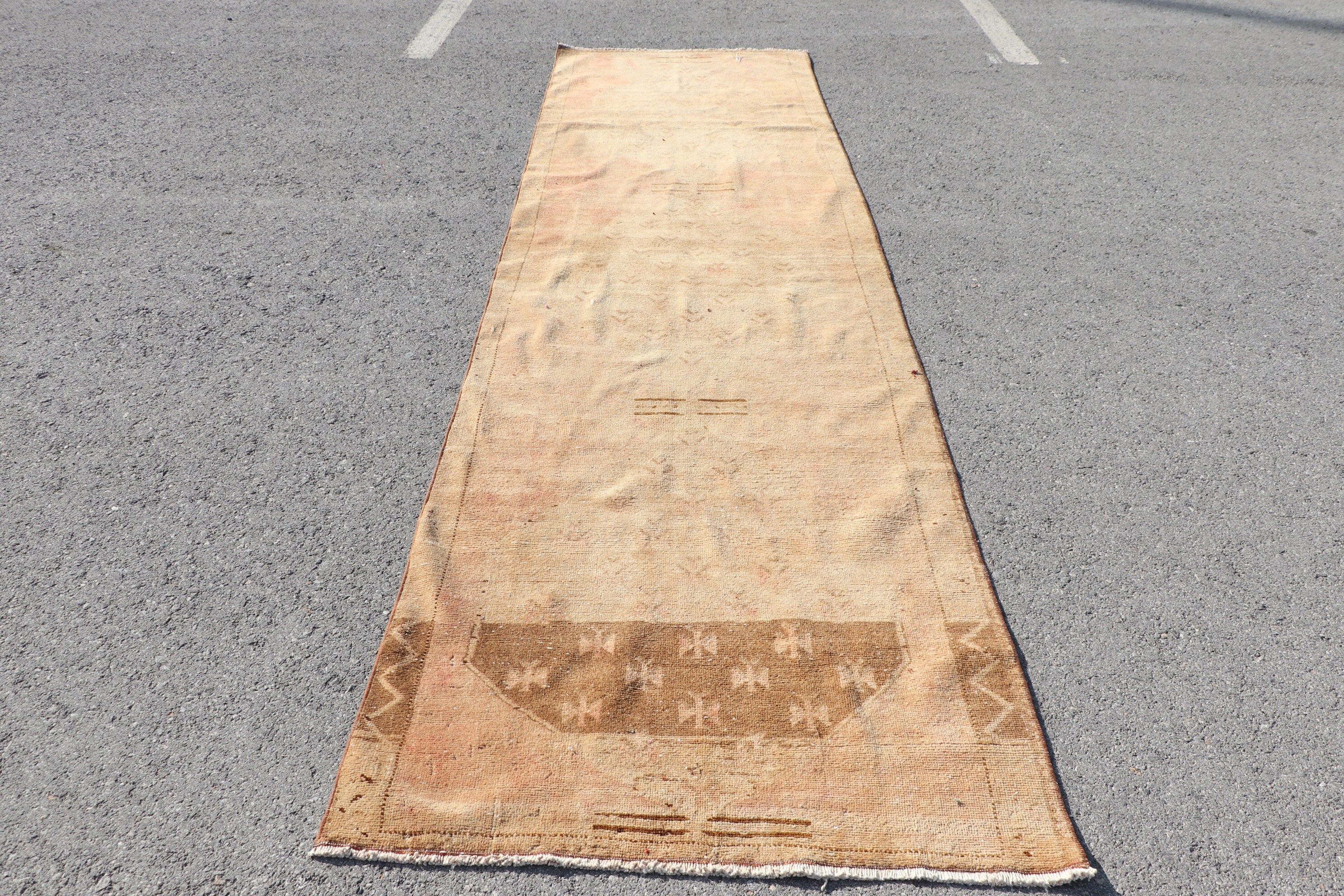 Türk Halısı, 3.6x13 ft Yolluk Halısı, Antika Halılar, Merdiven Halısı, Vintage Halılar, Yer Halıları, Mutfak Halıları, Bej Oushak Halı, Mutfak Halıları