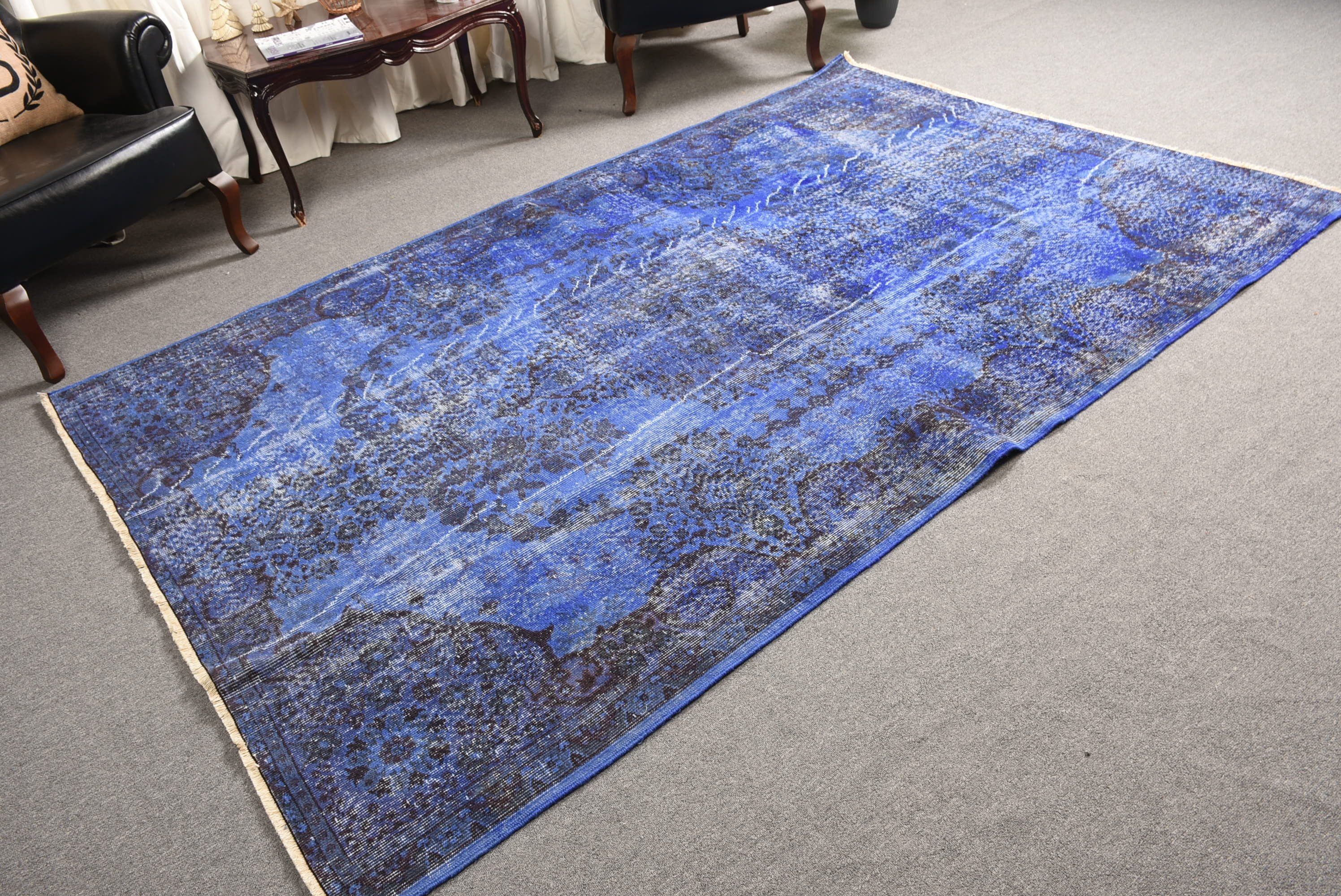 Cool Rug, Turkish Rug, Vintage Rug, Floor Rug, Blue Bedroom Rugs, 5.7x8.9 ft Large Rugs, Salon Rugs, Rugs for Bedroom, Dining Room Rugs