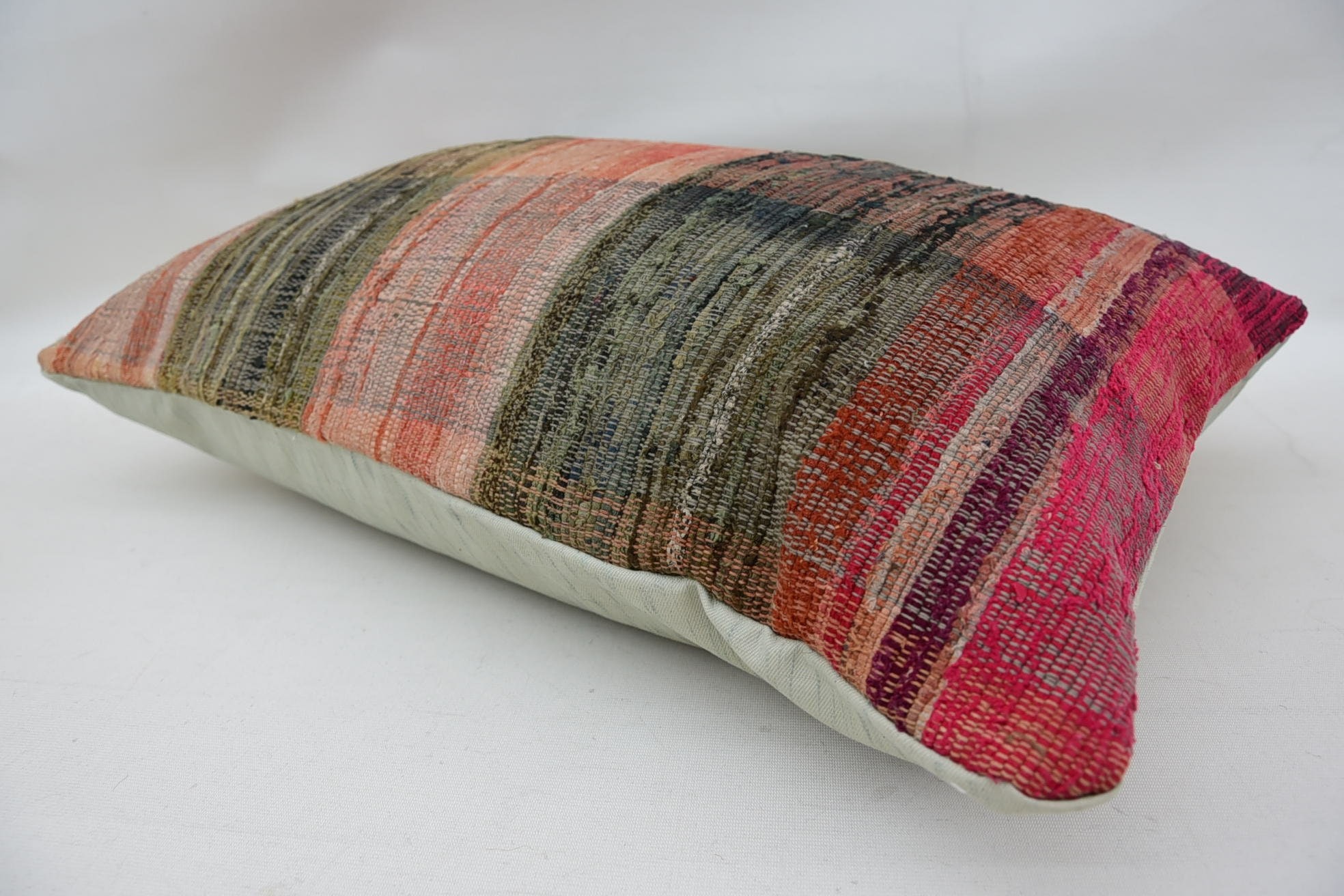 Pillow for Couch, Vintage Kilim Throw Pillow, 16"x24" Red Cushion, Designer Throw Cushion, Vintage Pillow, Floor Cushion