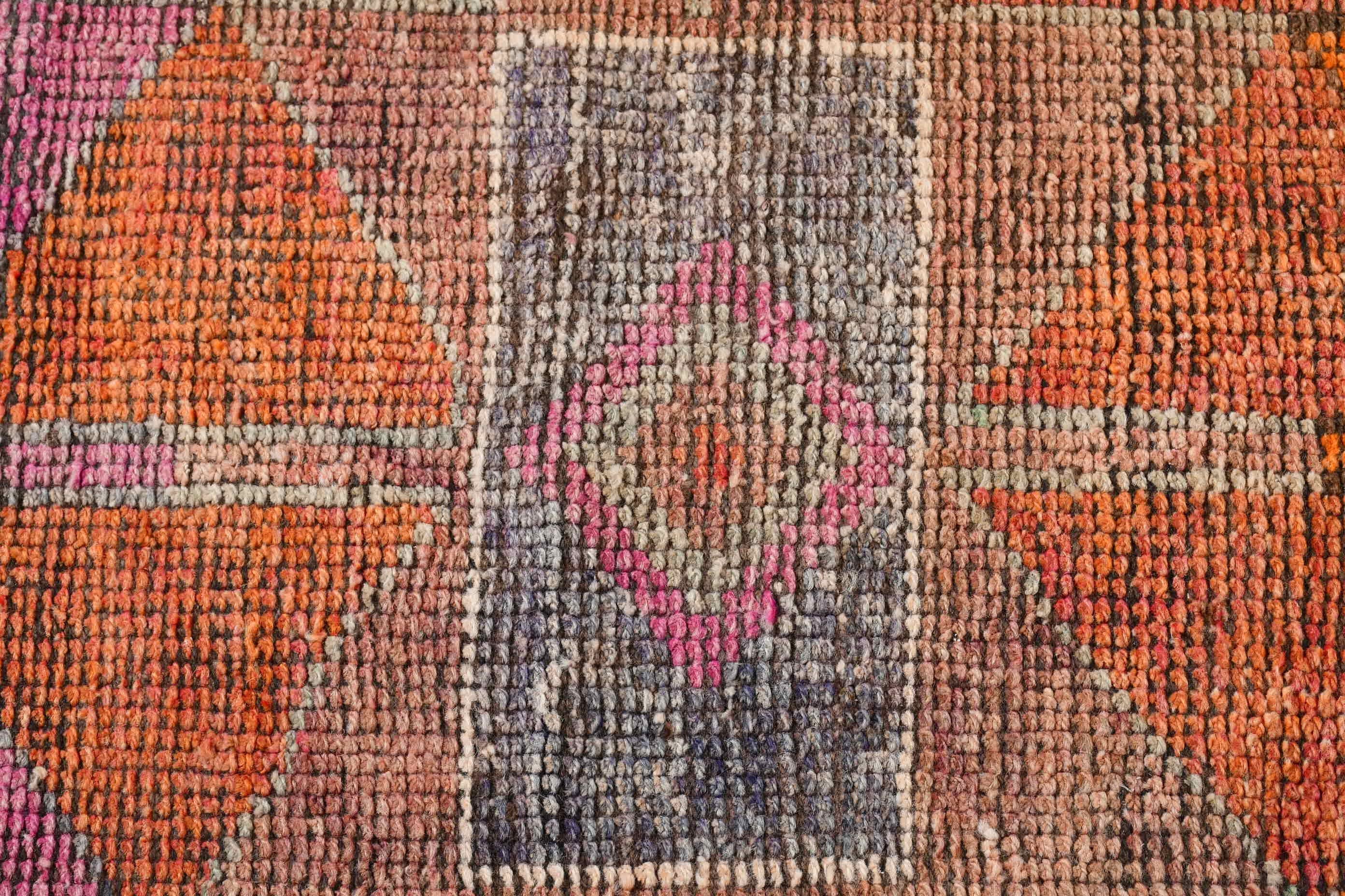 Kitchen Rug, Boho Rug, 3.2x10.7 ft Runner Rug, Orange Oriental Rug, Corridor Rug, Wool Rug, Vintage Rugs, Turkish Rug, Oriental Rug