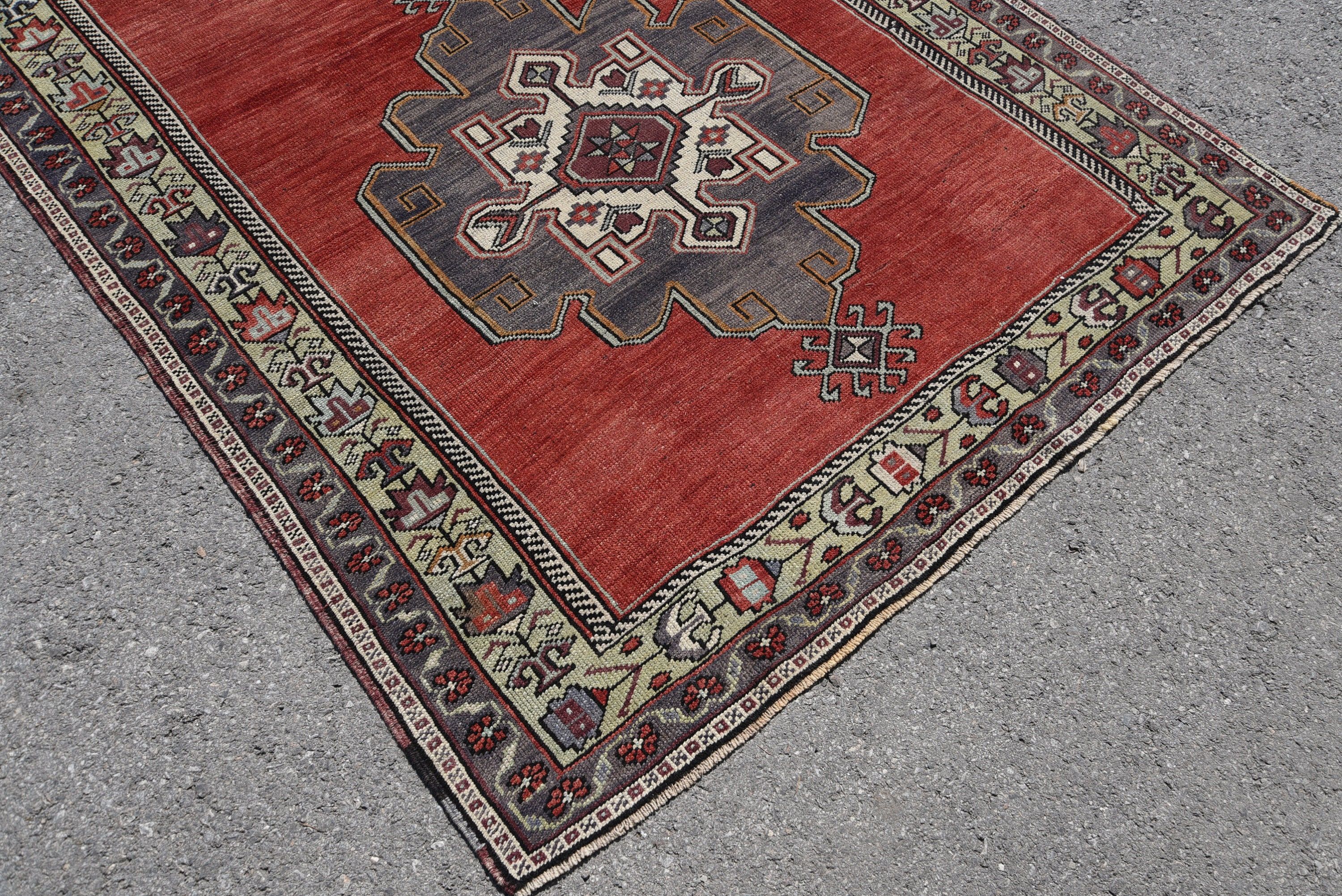 Vintage Halı, Yün Halı, Türk Halıları, Yemek Odası Halısı, Salon Halıları, Oturma Odası Halısı, 4,9x11,2 ft Büyük Halılar, Tasarımcı Halıları, Renkli Halılar