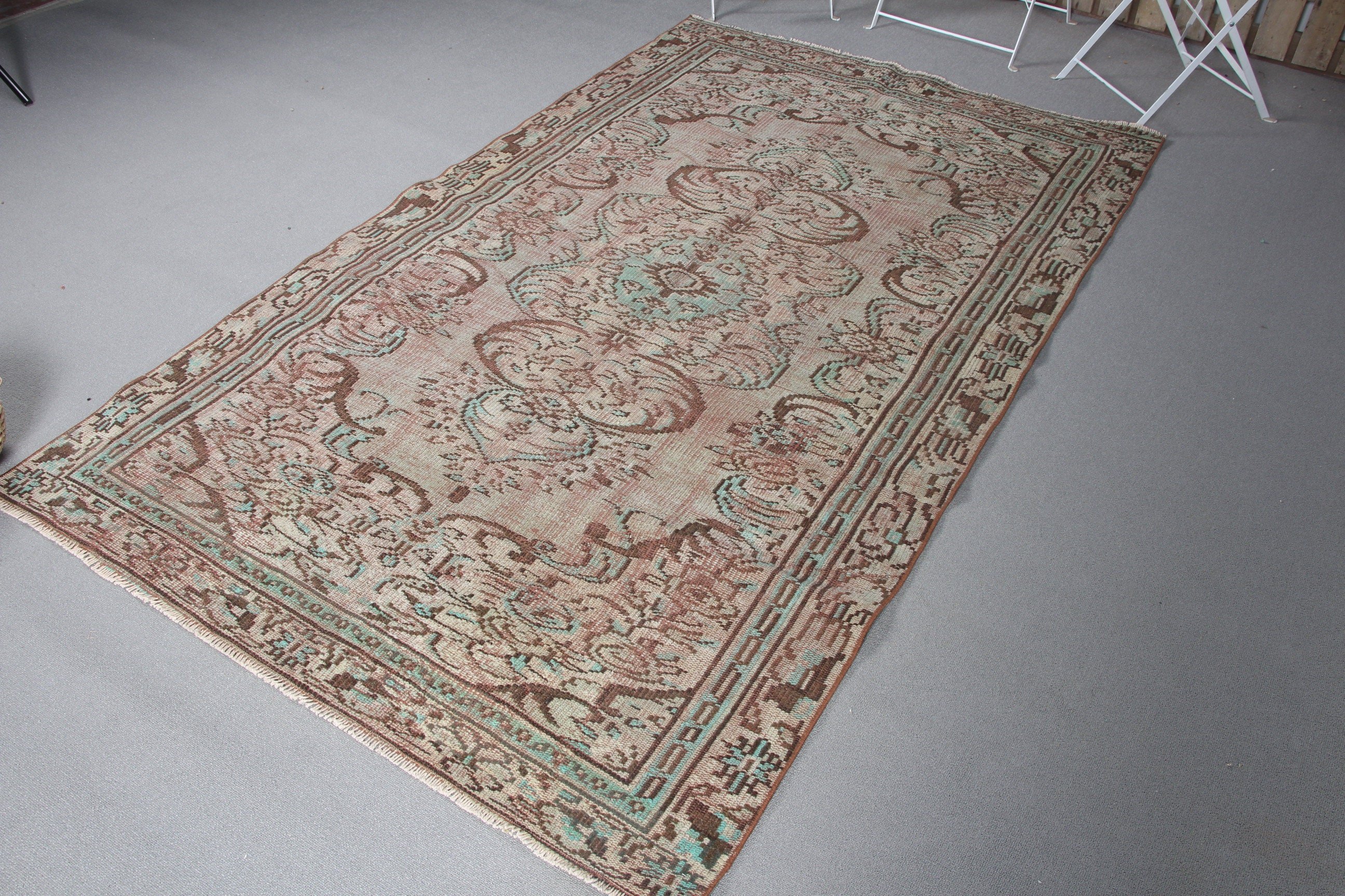 Soluk Halı, Türk Halıları, Yatak Odası Halıları, Fas Halısı, Vintage Halı, Yemek Odası Halıları, 4,5x7,4 ft Alan Halısı, Oushak Halısı, Kahverengi Mutfak Halısı