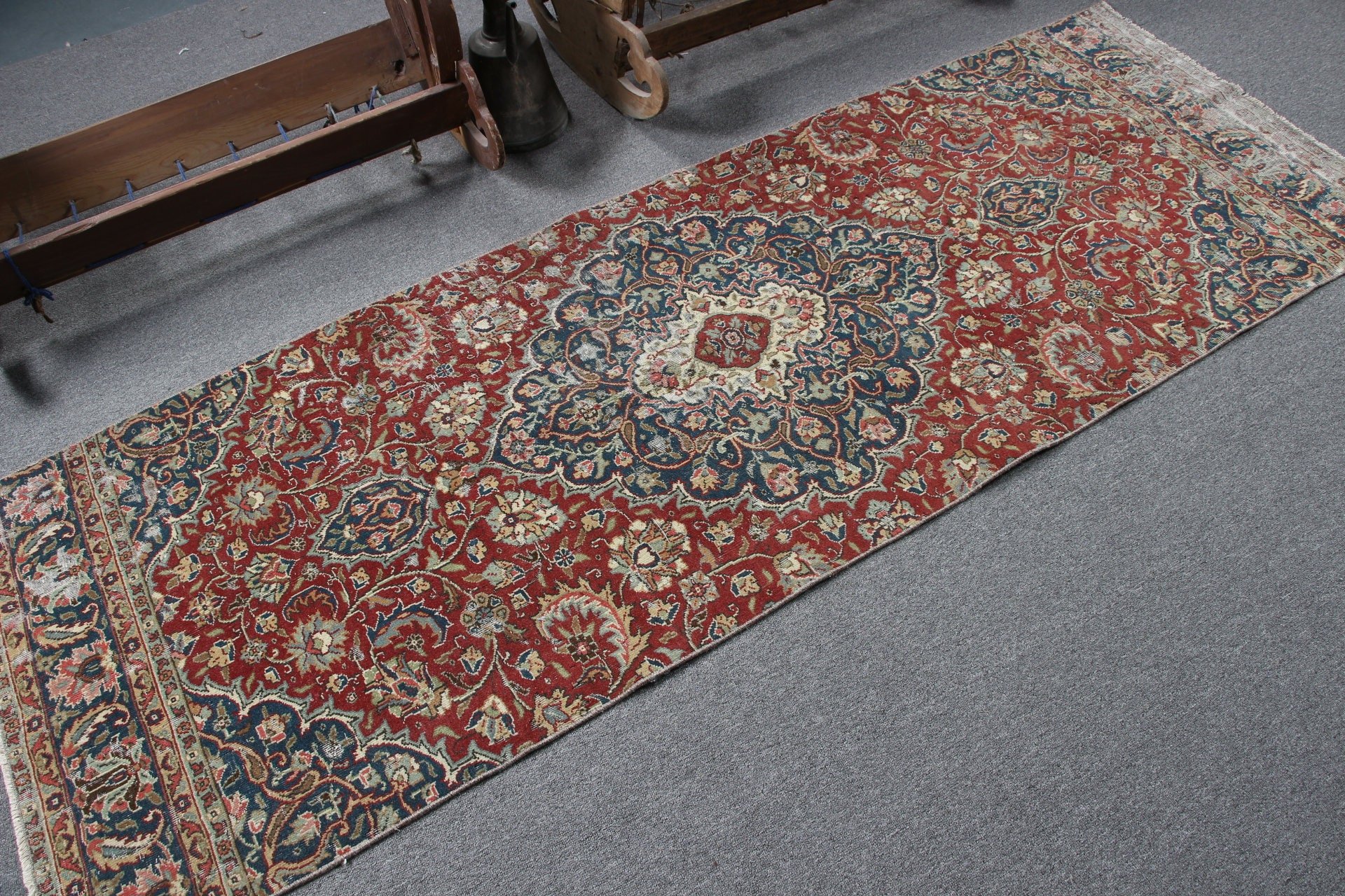 Sevimli Halı, Türk Halıları, Merdiven Halısı, Koridor Halıları, Vintage Halı, Kırmızı Anadolu Halısı, Ev Dekorasyonu Halısı, 2.8x7.8 ft Runner Halısı, Anadolu Halısı