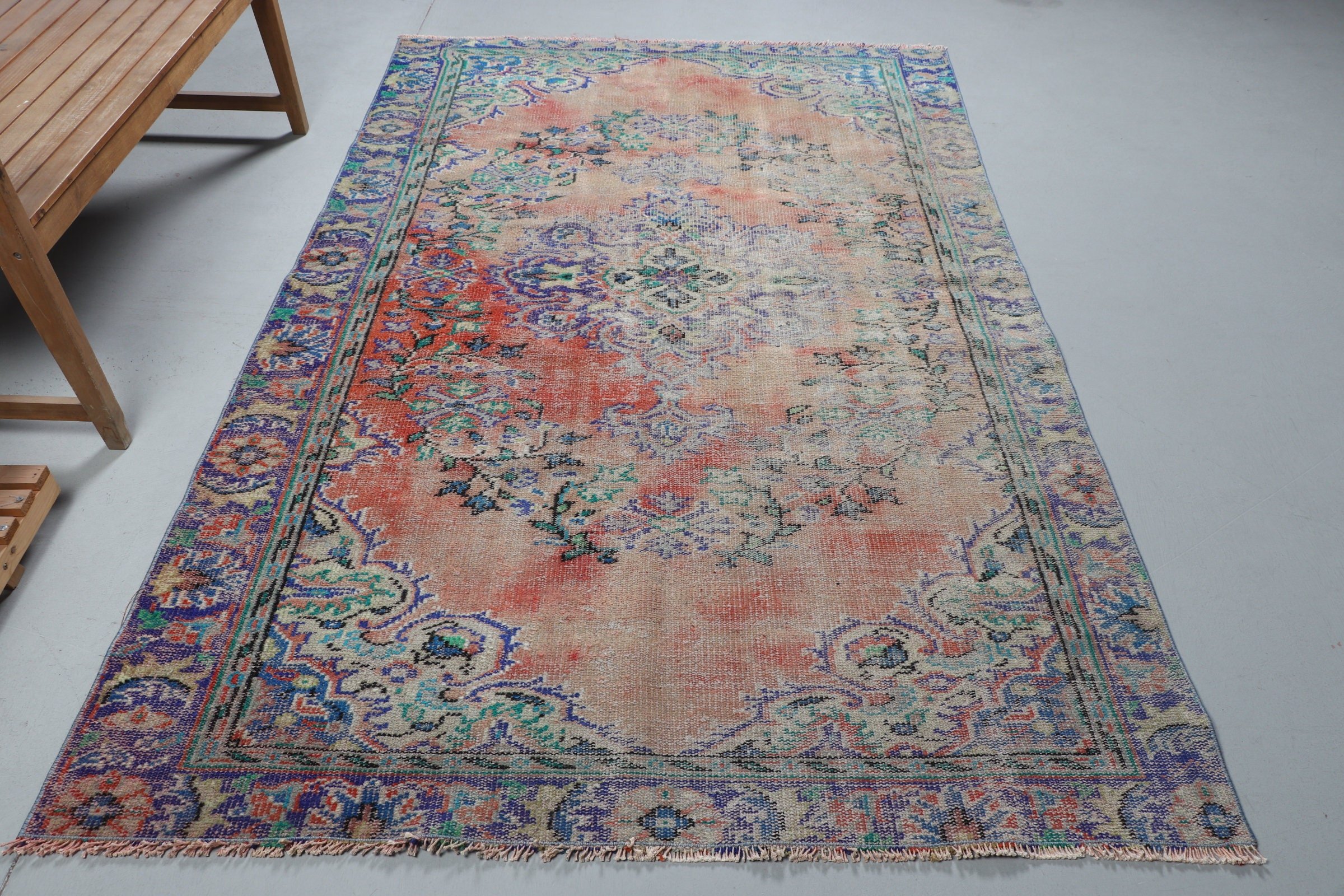 Red Moroccan Rugs, Living Room Rug, Turkish Rugs, 5.3x8.4 ft Large Rugs, Oriental Rugs, Antique Rug, Vintage Rugs, Dining Room Rugs
