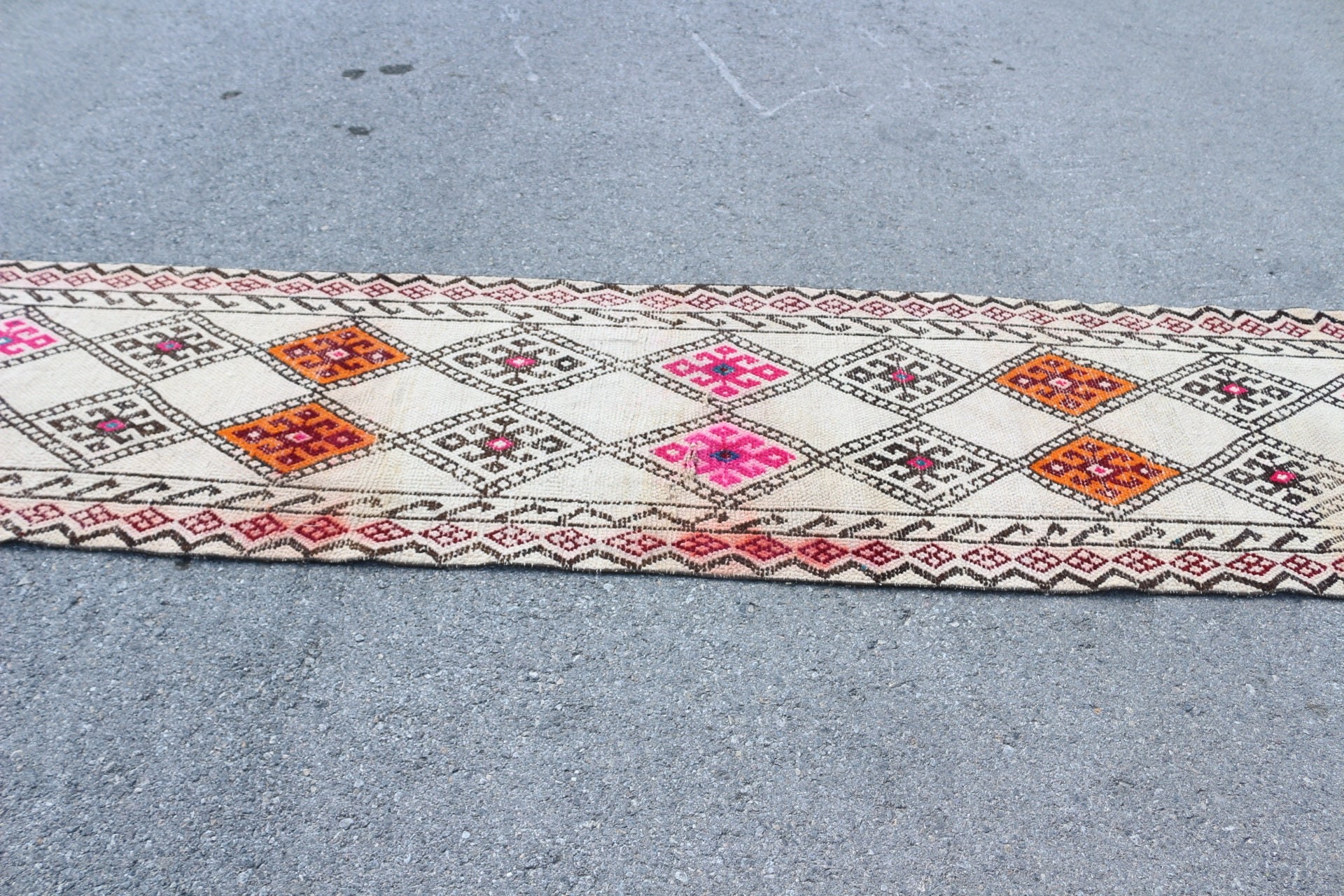 Mutfak Halısı, Fas Halısı, 2,9x13,5 ft Yolluk Halısı, Antika Halılar, Etnik Halı, Koridor Halıları, Türk Halısı, Bej Havalı Halılar, Vintage Halılar