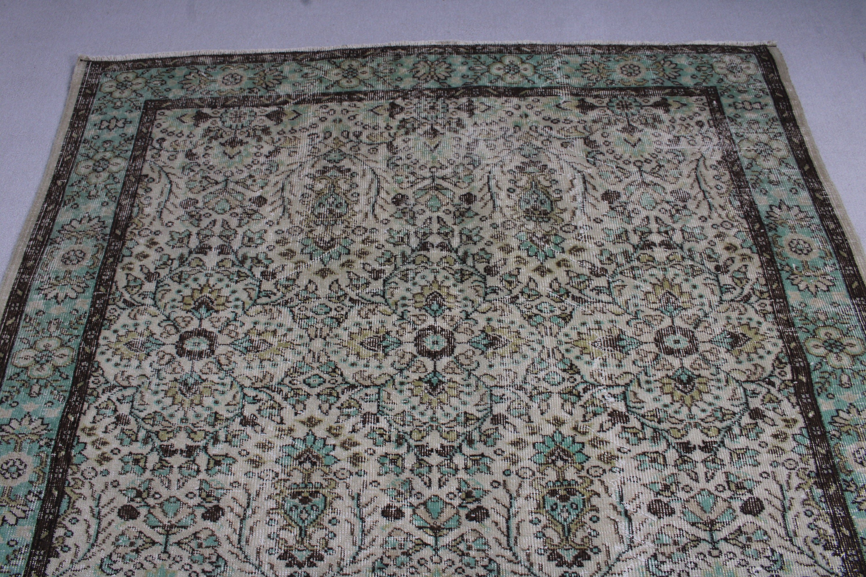 Türk Halıları, Bohem Halısı, Yatak Odası Halısı, 5.5x9.8 ft Büyük Halı, El Dokuma Halıları, Yeşil Oryantal Halı, Modern Halı, Büyük Boho Halıları, Vintage Halı