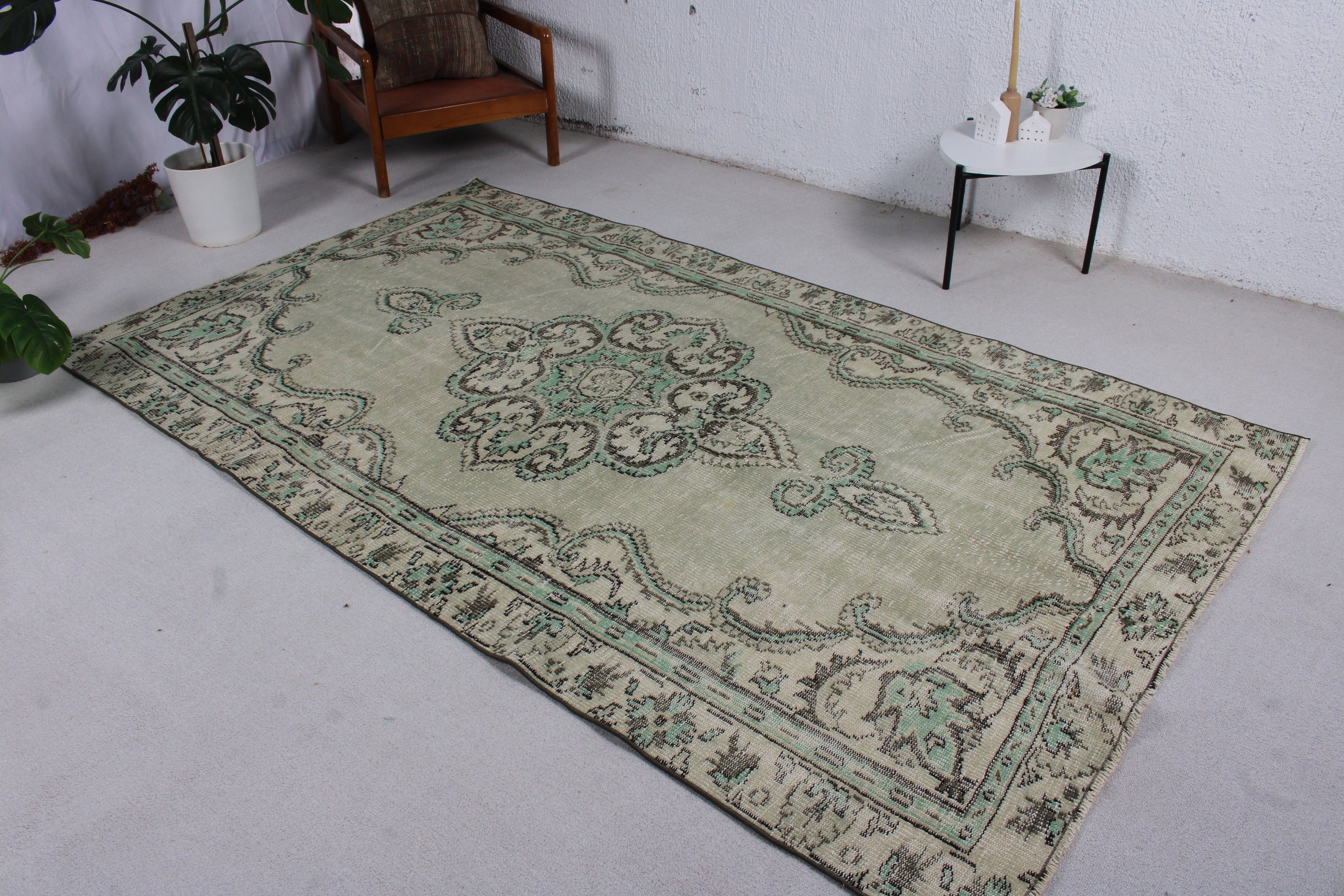 Vintage Halılar, Oturma Odası Halısı, Yemek Odası Halıları, Havalı Halı, Kahverengi Açıklama Halısı, 5.2x8.9 ft Büyük Halı, Türk Halıları