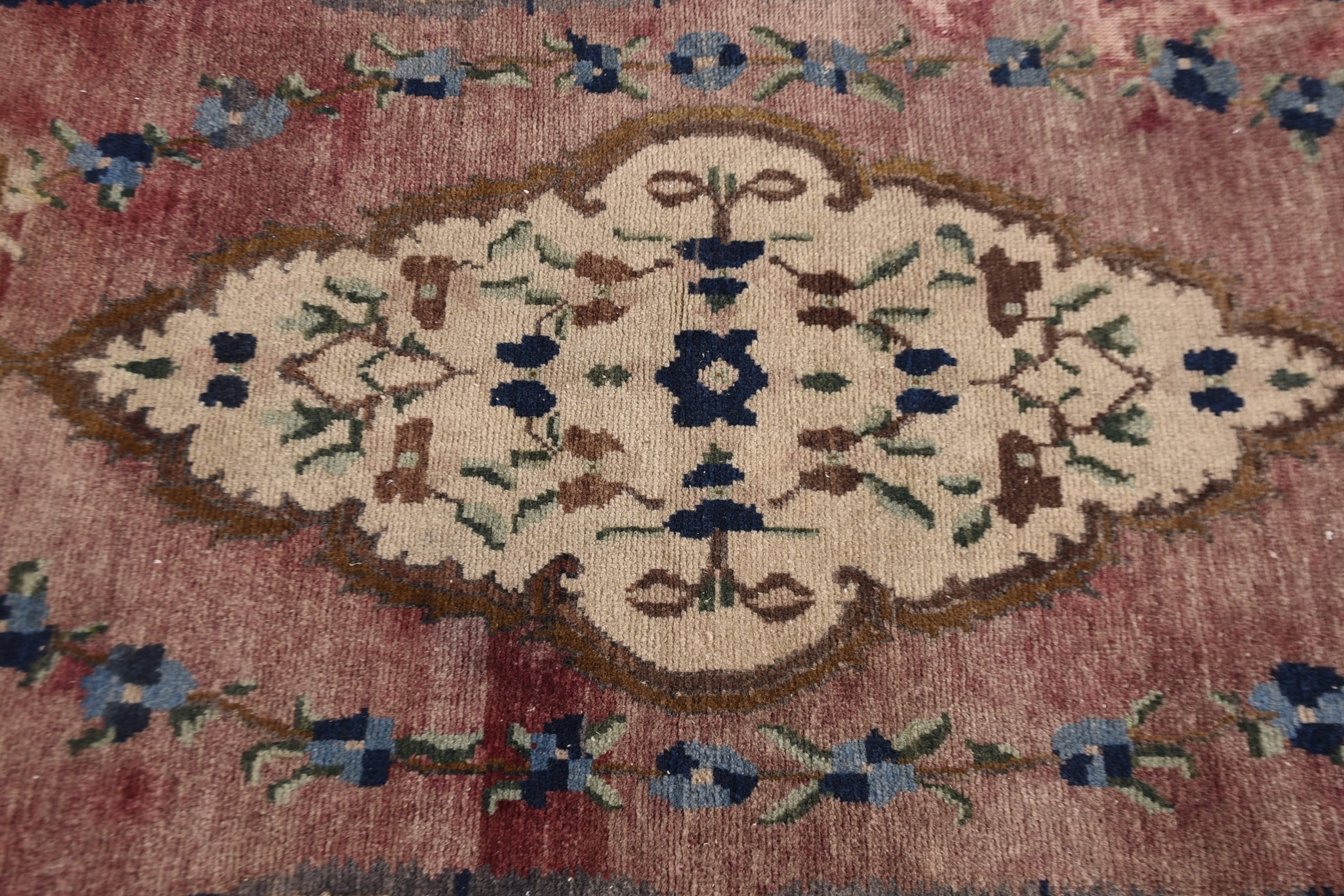 Oushak Halı, Vintage Halı, Oturma Odası Halıları, Türk Halıları, Vintage Dekor Halısı, Beyaz Yün Halısı, Yatak Odası Halısı, Yün Halıları, 4,9x8,7 ft Büyük Halı