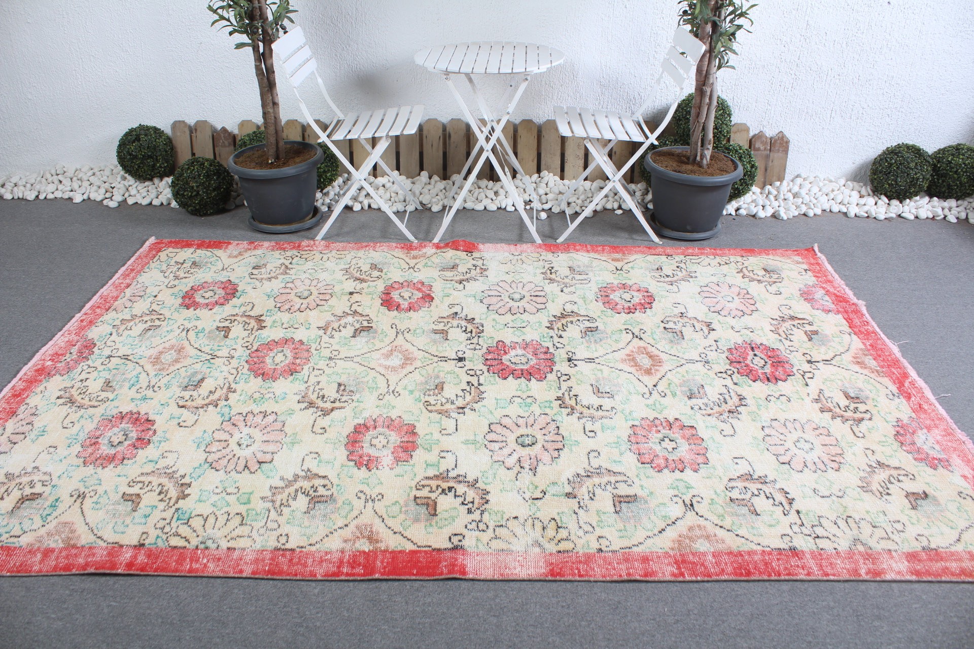 6x9.1 ft Large Rug, Cool Rug, Vintage Rug, Floor Rug, Living Room Rug, Dining Room Rugs, Turkish Rug, Beige Floor Rug, Vintage Decor Rug