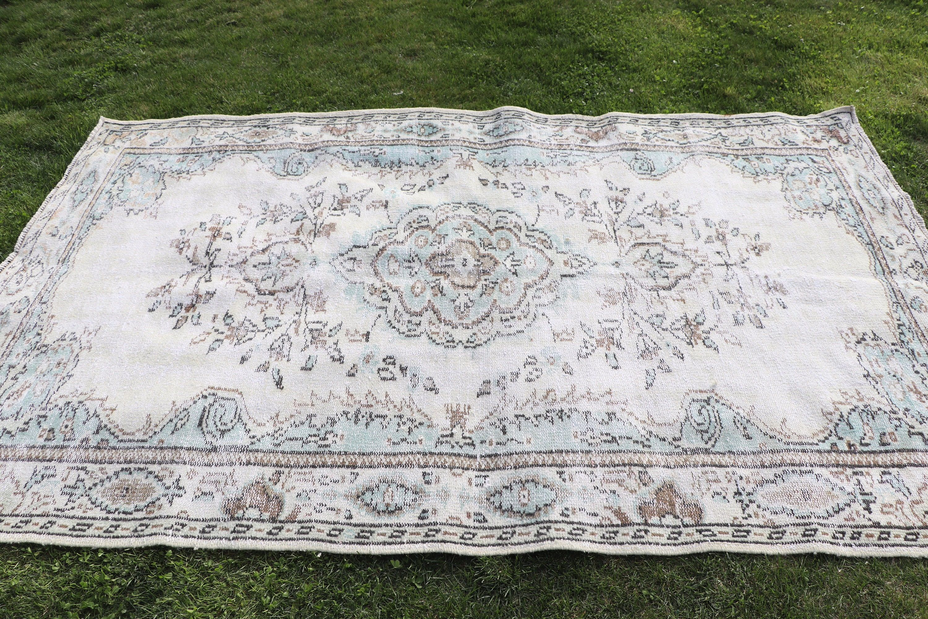 Antika Halı, Vintage Halı, Lüks Halılar, Alan Kilimleri, Oturma Odası Halıları, Türk Halısı, Bej Anadolu Halısı, 4.9x8 ft Alan Halısı, Yatak Odası Halısı