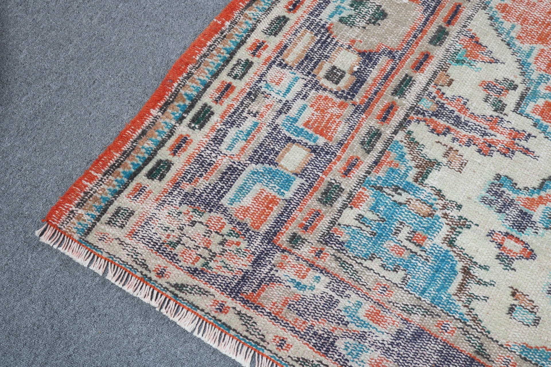 Home Decor Rugs, Anatolian Rugs, 6.5x10.4 ft Large Rug, Orange Handwoven Rug, Large Boho Rugs, Large Vintage Rug, Vintage Rugs, Turkish Rug