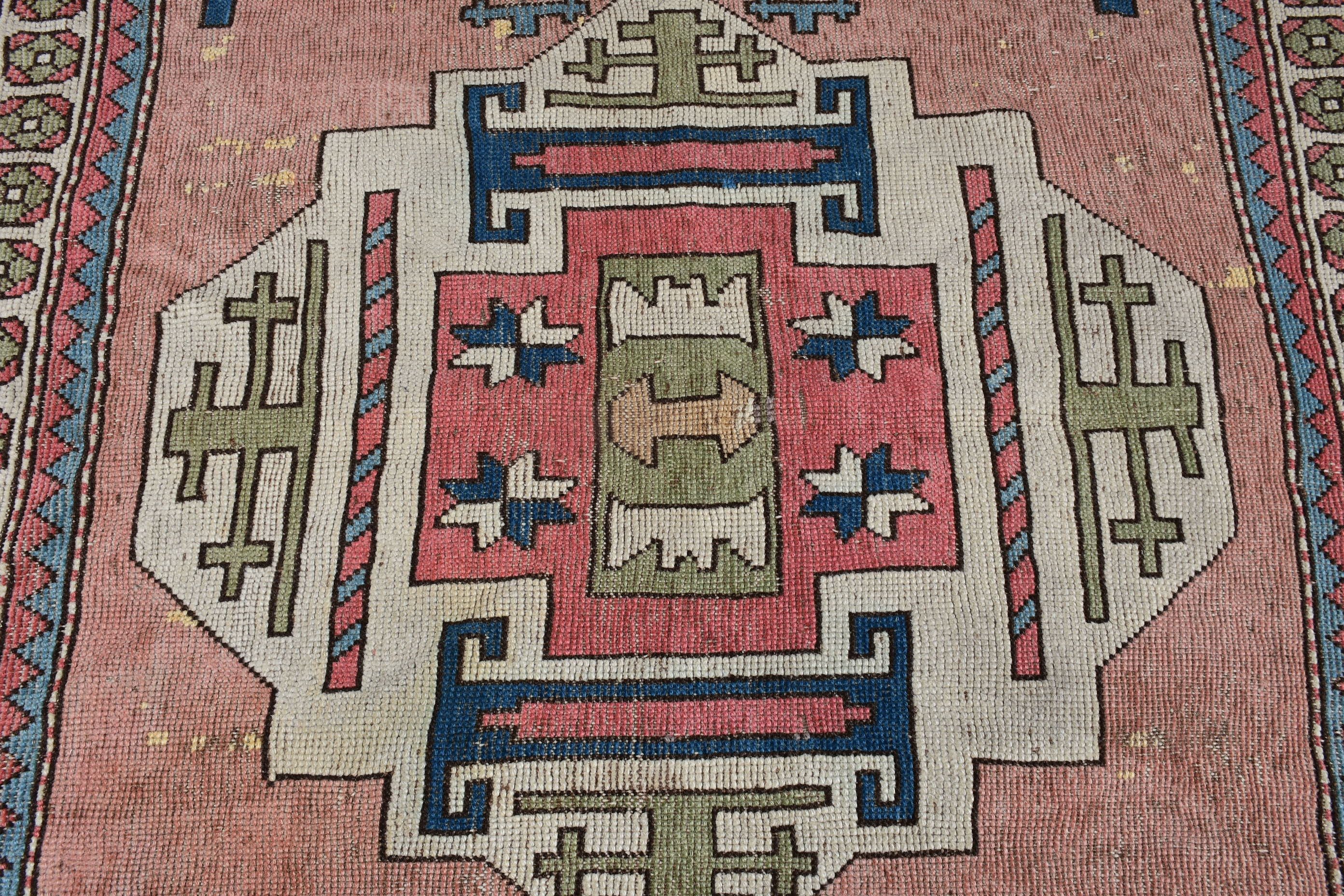 Vintage Rug, Floor Rug, Pink Wool Rug, Nursery Rugs, Turkish Rug, 5.4x5.1 ft Area Rug, Rugs for Indoor, Anatolian Rugs, Oriental Rug