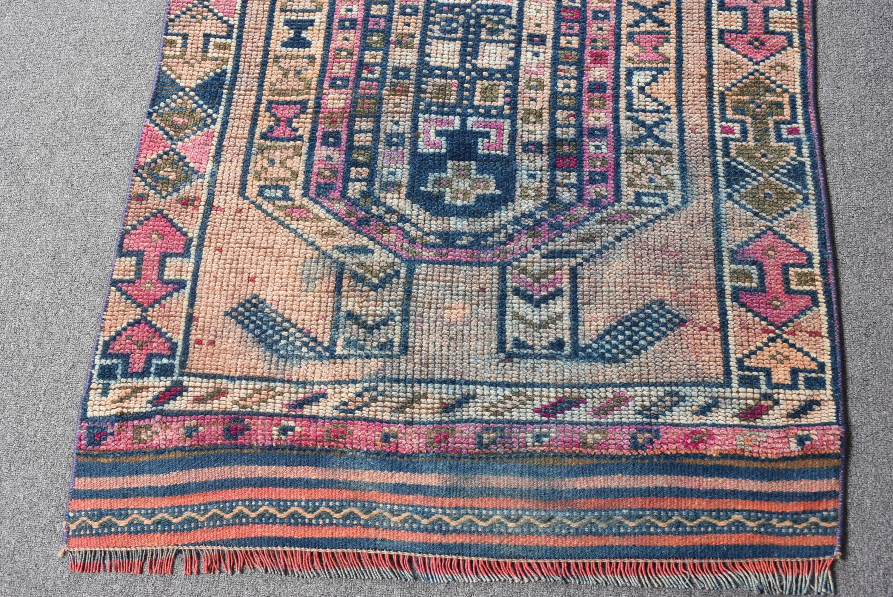 Vintage Halı, Havalı Halı, Koridor Halıları, Merdiven Halısı, Turuncu Mutfak Halısı, Koridor Halıları, Türk Halıları, 2,7x11,3 ft Koşucu Halısı, Oushak Halıları