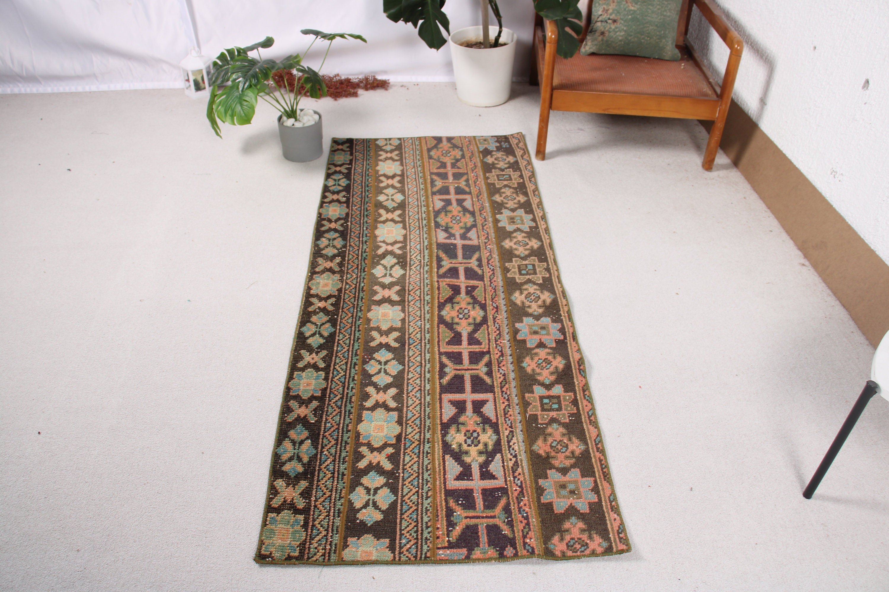 Düz Dokuma Halılar, Banyo Halısı, Vintage Halılar, El Dokuma Halı, Mutfak Halıları, Mavi Boho Halı, 2,5x5,9 ft Küçük Halılar, Vintage Dekor Halı, Türk Halısı