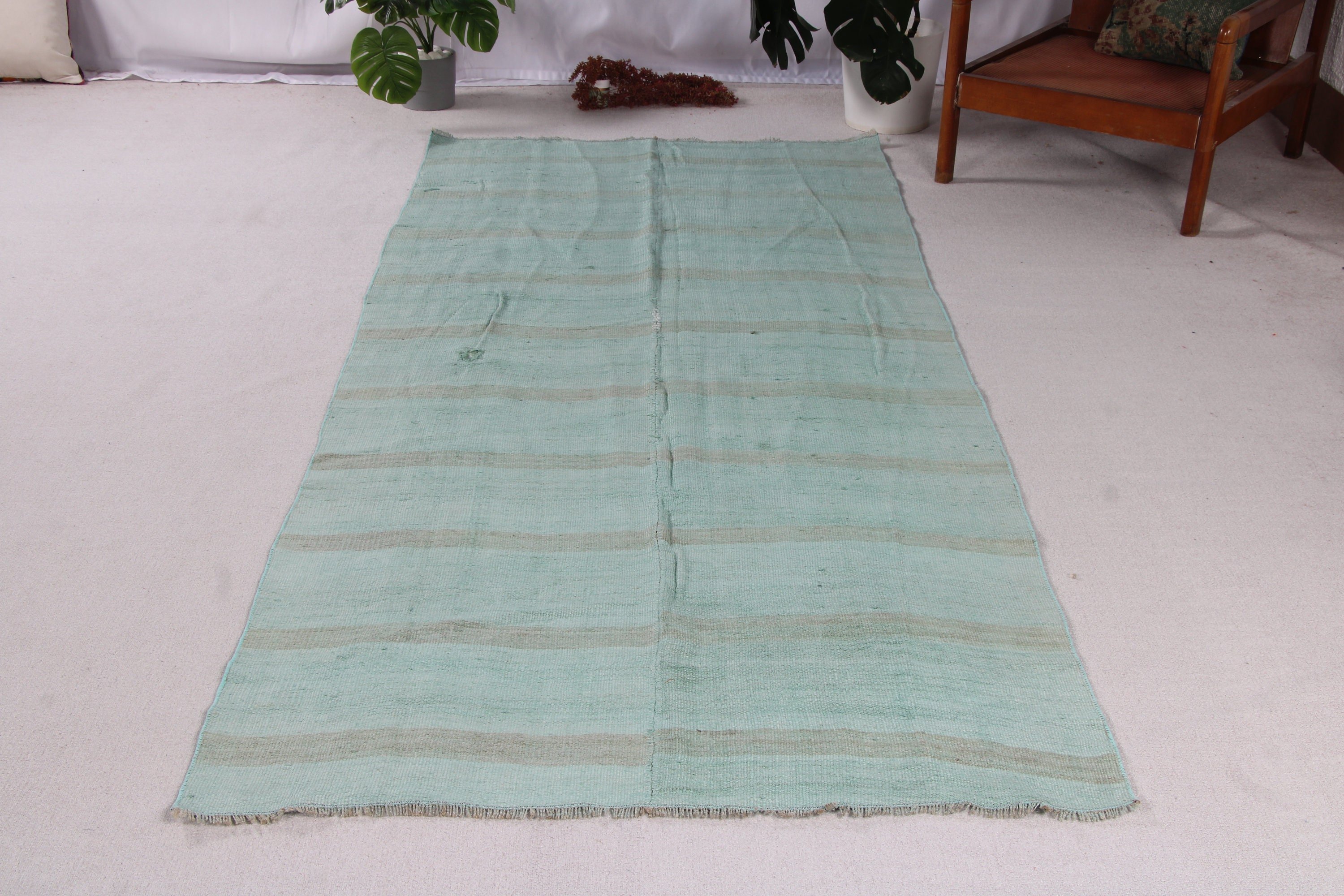 3.9x9.2 ft Area Rug, Living Room Rug, Turkish Rugs, Green Anatolian Rugs, Luxury Rug, Home Decor Rug, Vintage Rugs, Dining Room Rugs