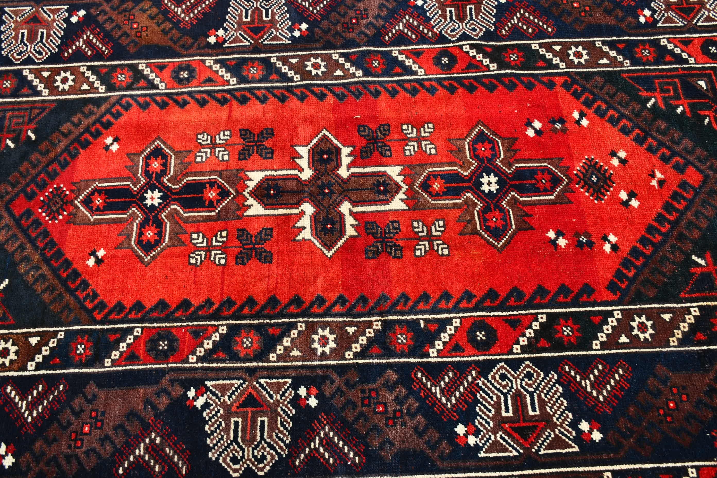 Floor Rug, Bedroom Rugs, Flatweave Rug, Vintage Rug, Blue Moroccan Rug, Rugs for Indoor, Cool Rug, Turkish Rug, 4.3x7.4 ft Area Rugs