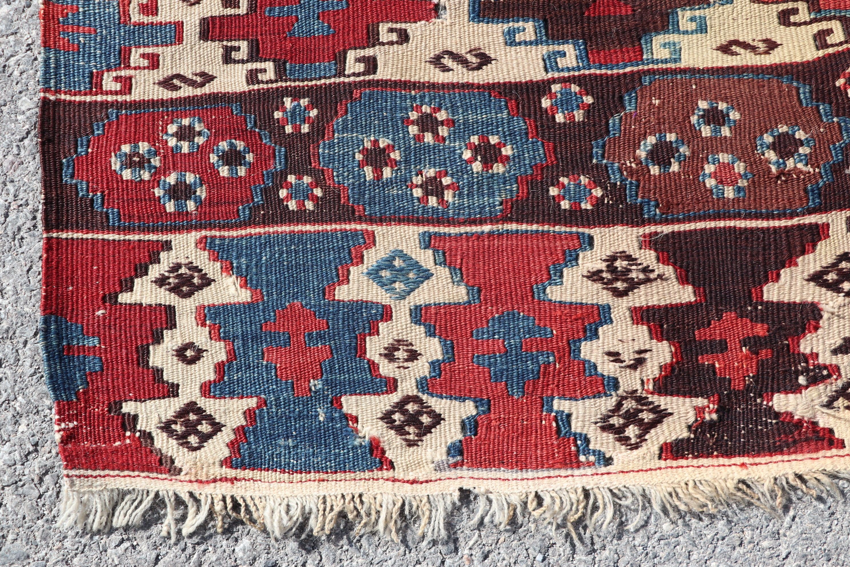 Red Moroccan Rugs, Bedroom Rugs, Home Decor Rug, Dorm Rug, Hallway Rug, Vintage Rugs, 2.3x8.6 ft Runner Rug, Kilim, Turkish Rugs, Stair Rug