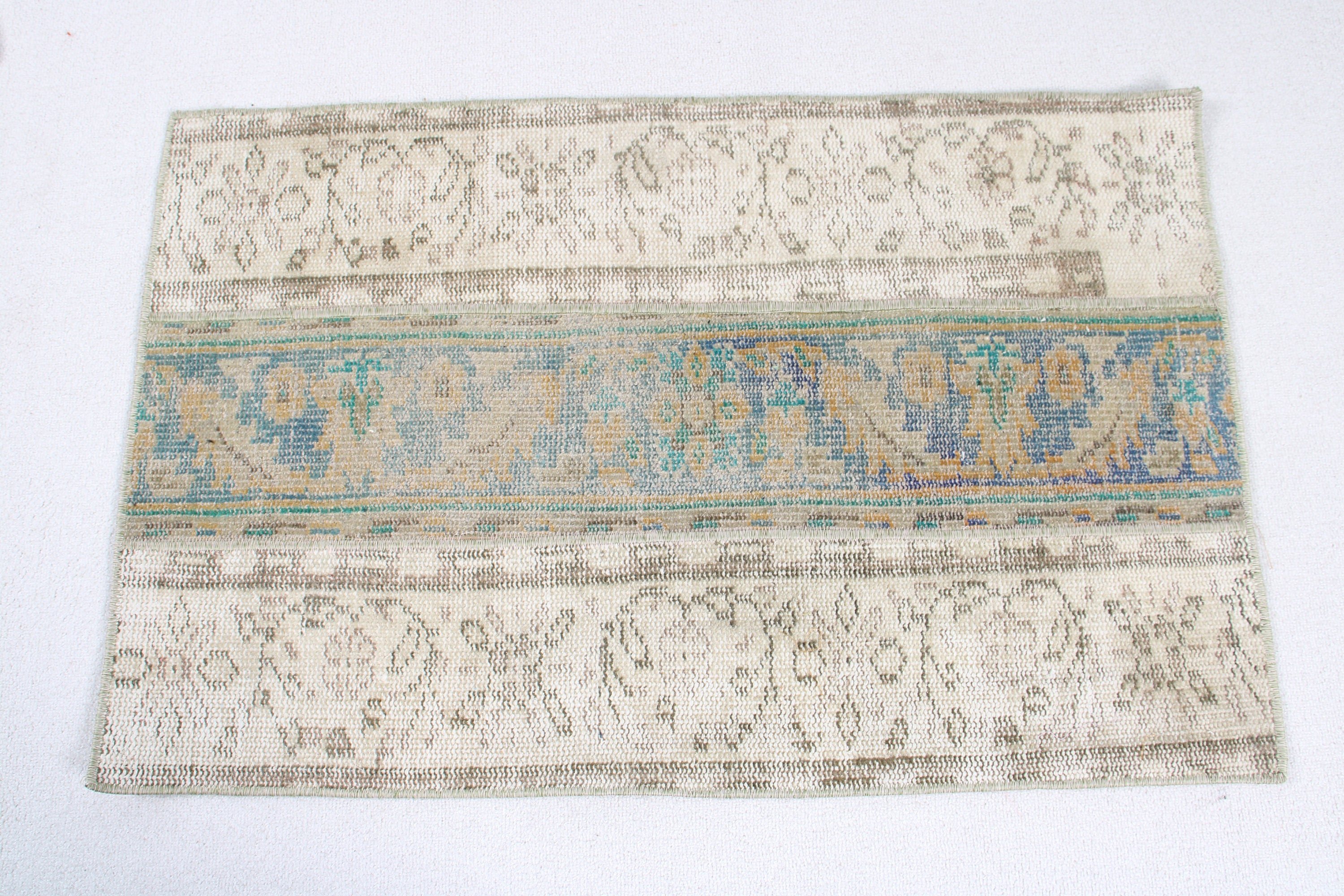 Lüks Halı, Vintage Halılar, Küçük Boho Halı, Egzotik Halılar, 2,1x3,2 ft Küçük Halılar, Bej Ev Dekorasyonu Halısı, Banyo Halıları, Türk Halısı, Oushak Halısı