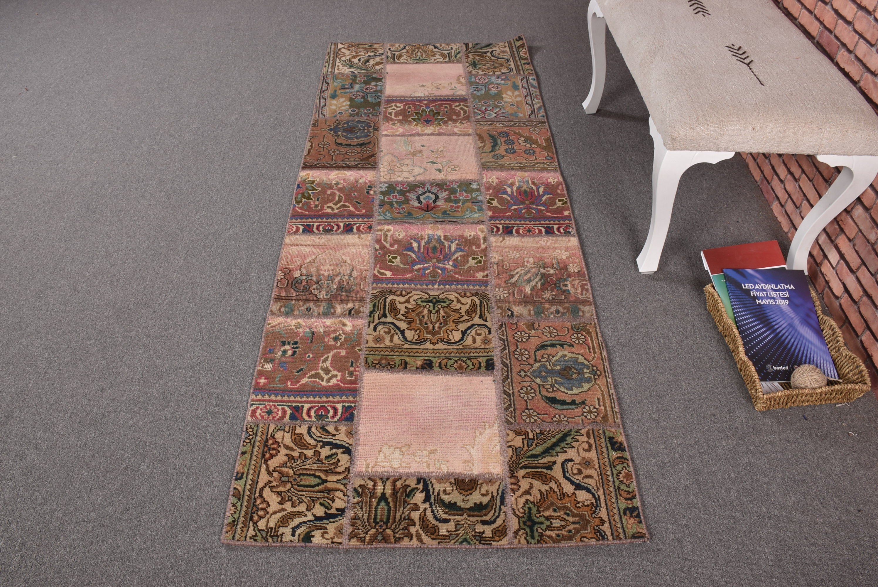 Merdiven Halıları, Ofis Halıları, Vintage Halılar, 2,6x6,9 ft Runner Halıları, Koridor Halıları, Türk Halıları, Bronz Lüks Halı, Havalı Halılar, Boho Halı