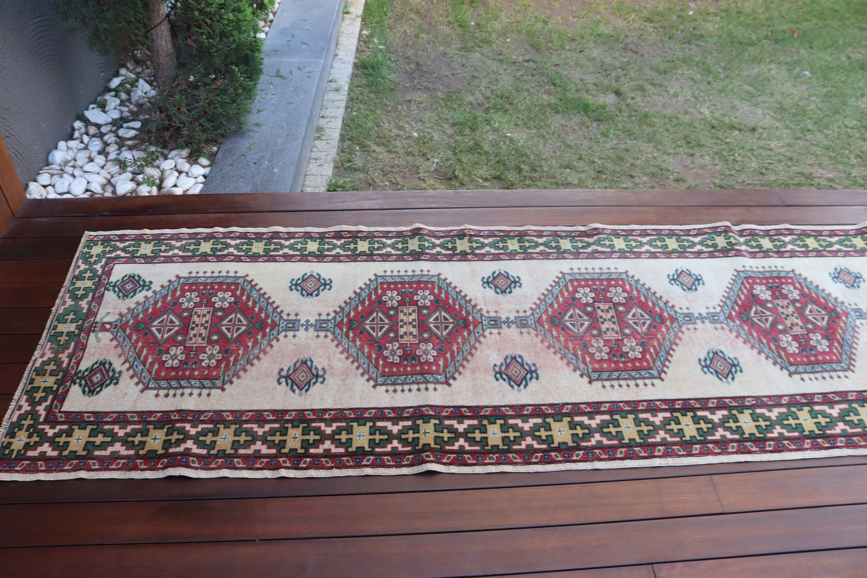 2.6x12.5 ft Runner Halı, Koridor Halıları, Beni Ourain Runner Halıları, Ev Dekorasyonu Halısı, Bej Soğuk Halı, Türk Halıları, Vintage Halı, Yün Halı